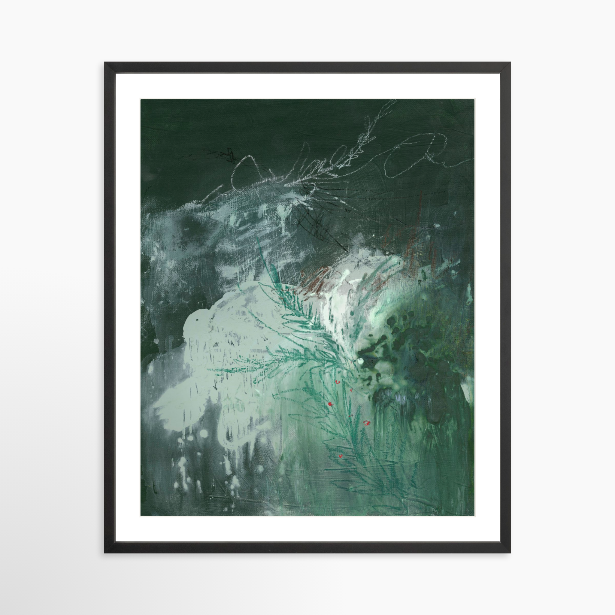 24x30 / Black Frame + White Mat
