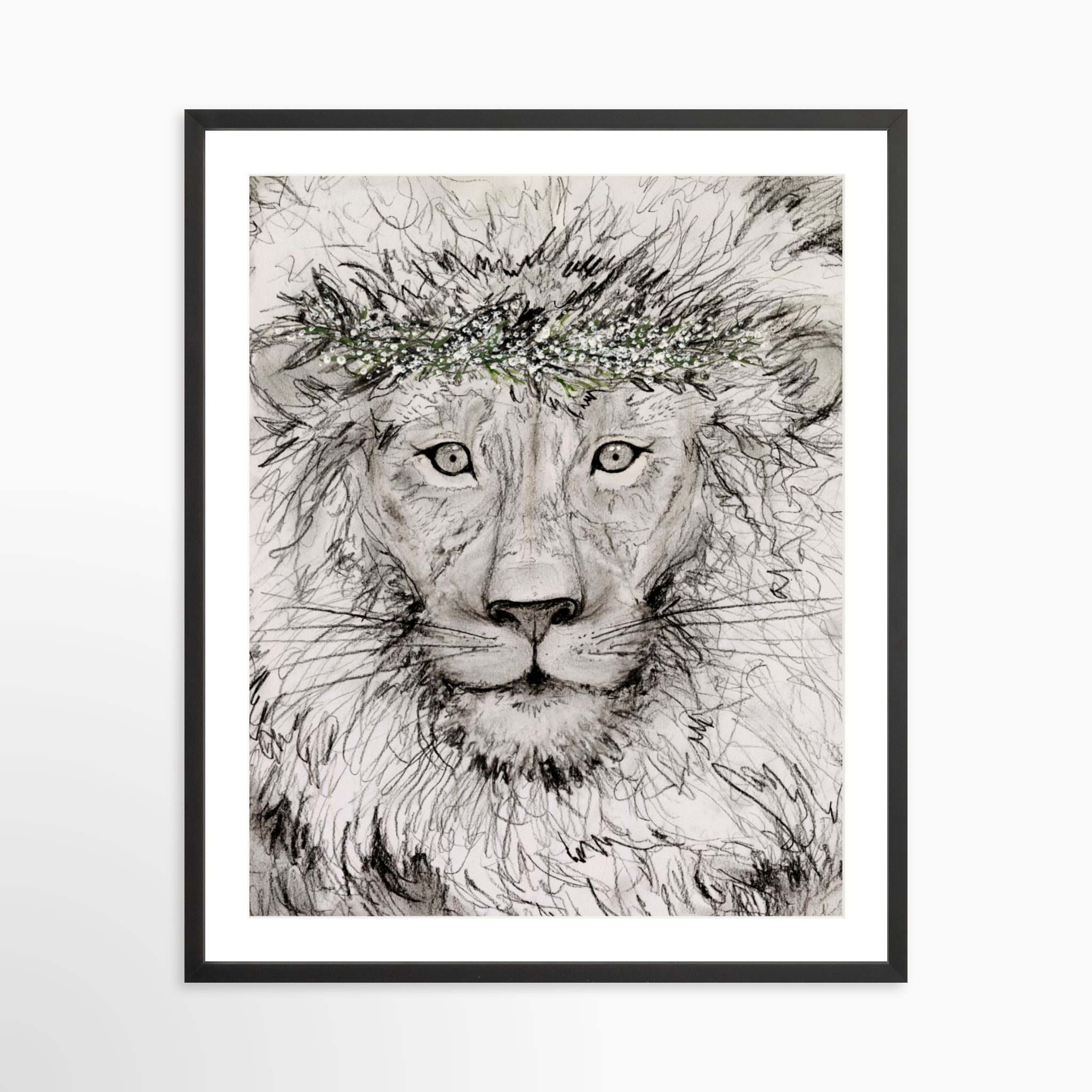 24x30 / Black Frame + White Mat