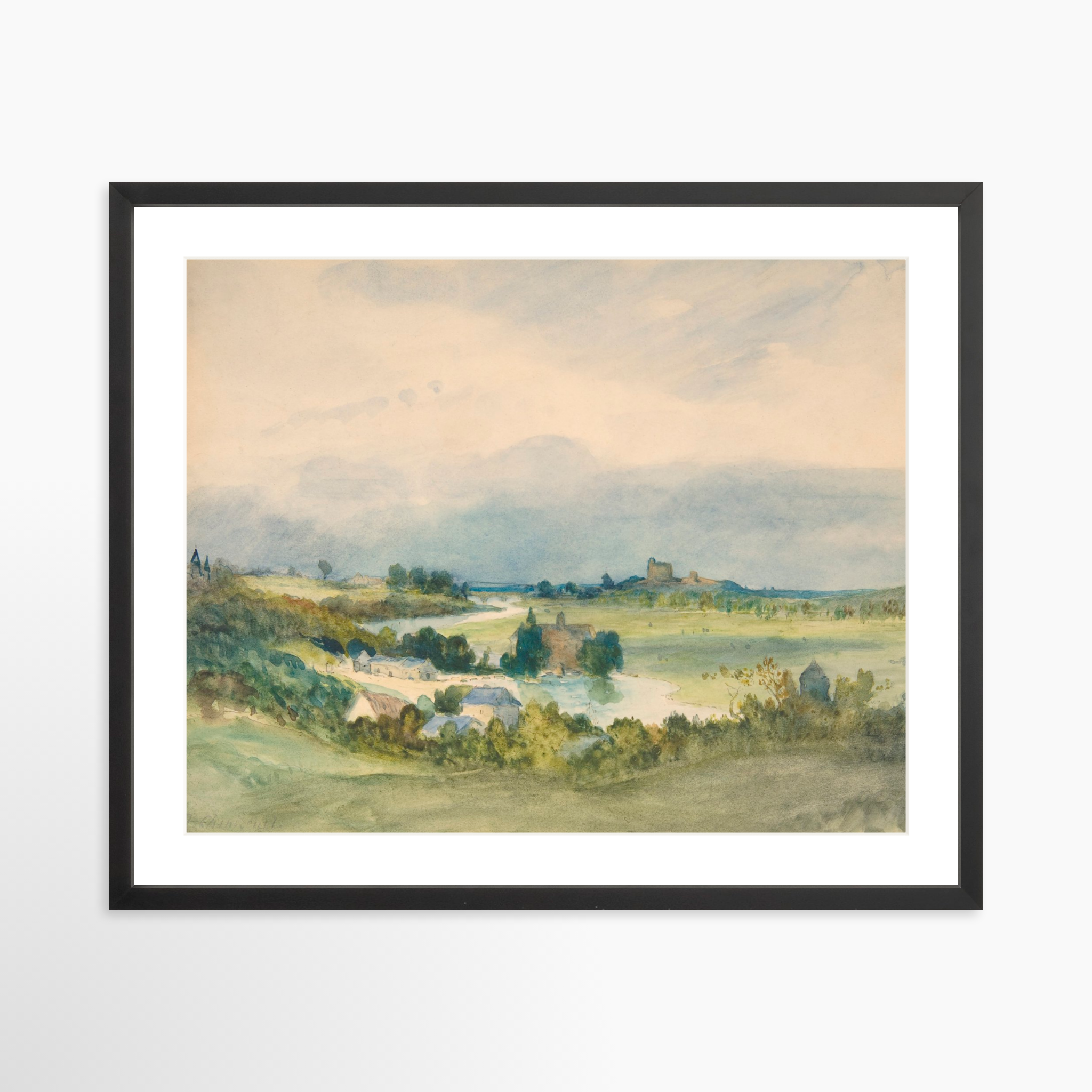 25x20 / Black Frame + White Mat