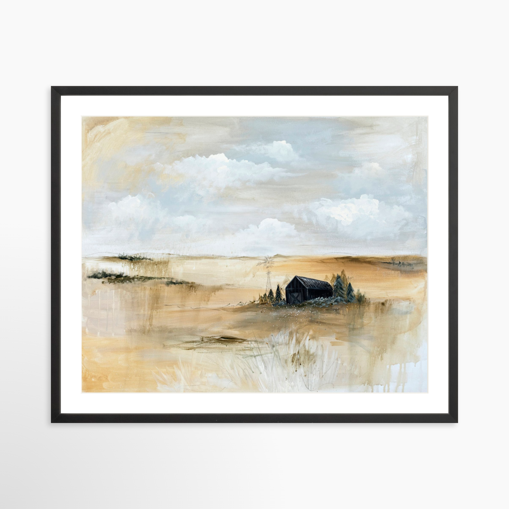 30x24 / Black Frame + White Mat