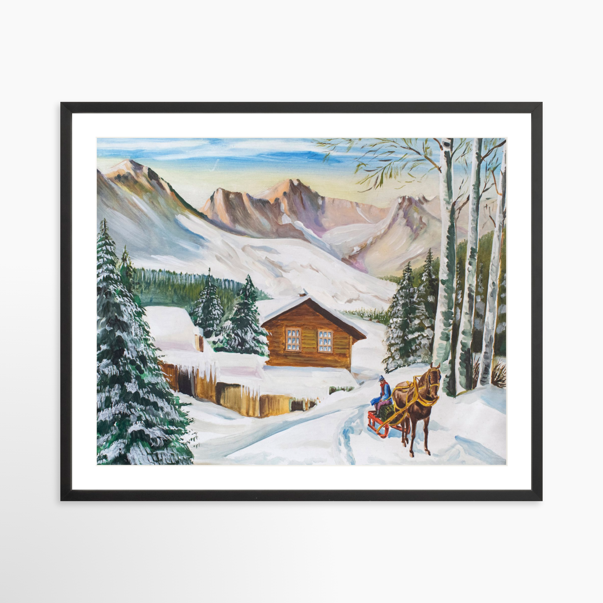 30x24 / Black Frame + White Mat