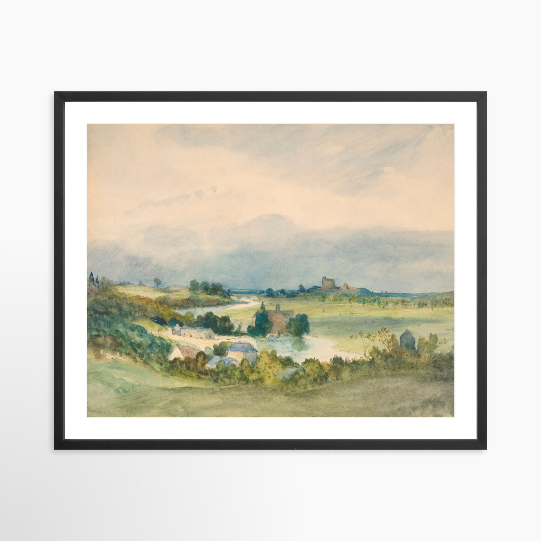 30x24 / Black Frame + White Mat