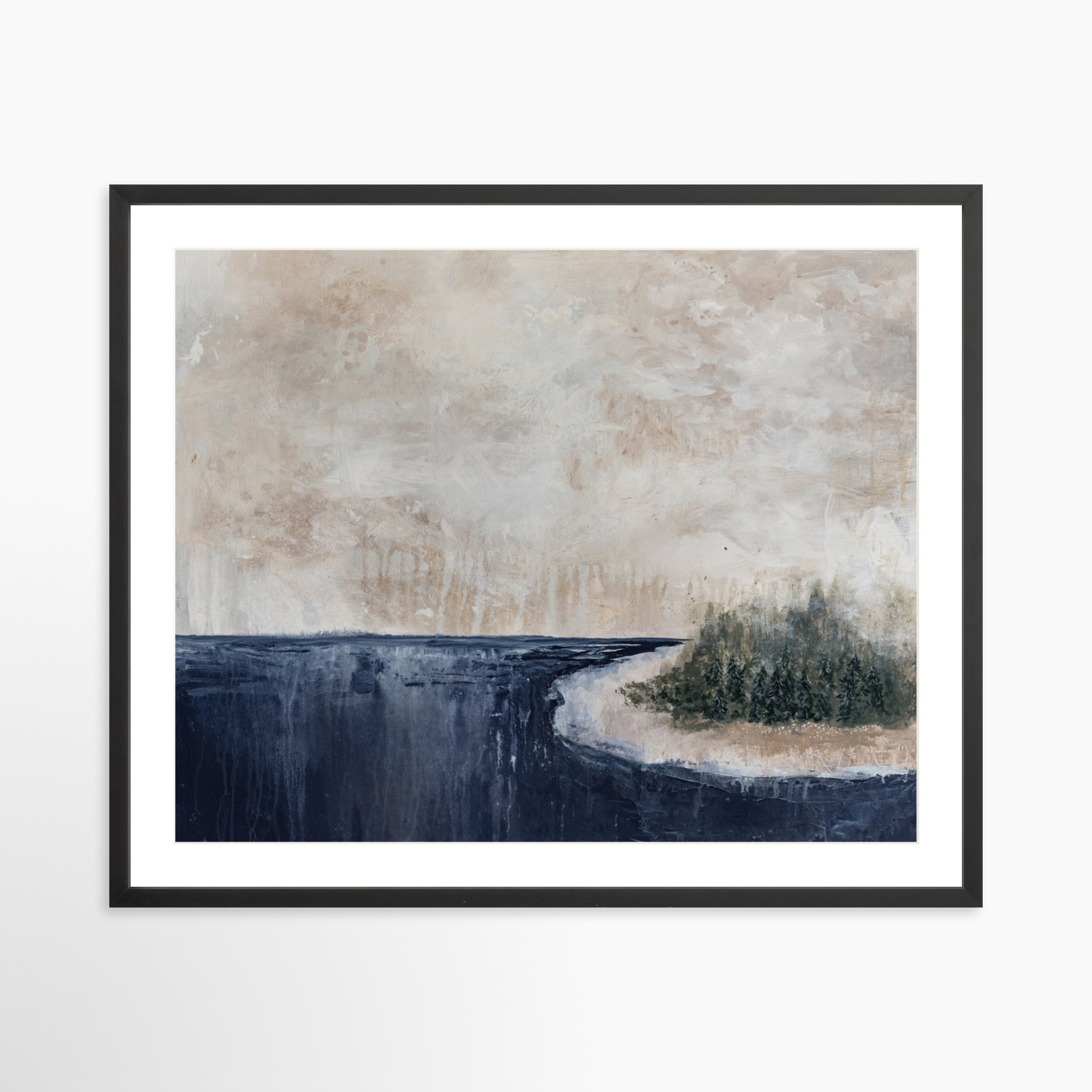 30x24 / Black Frame + White Mat