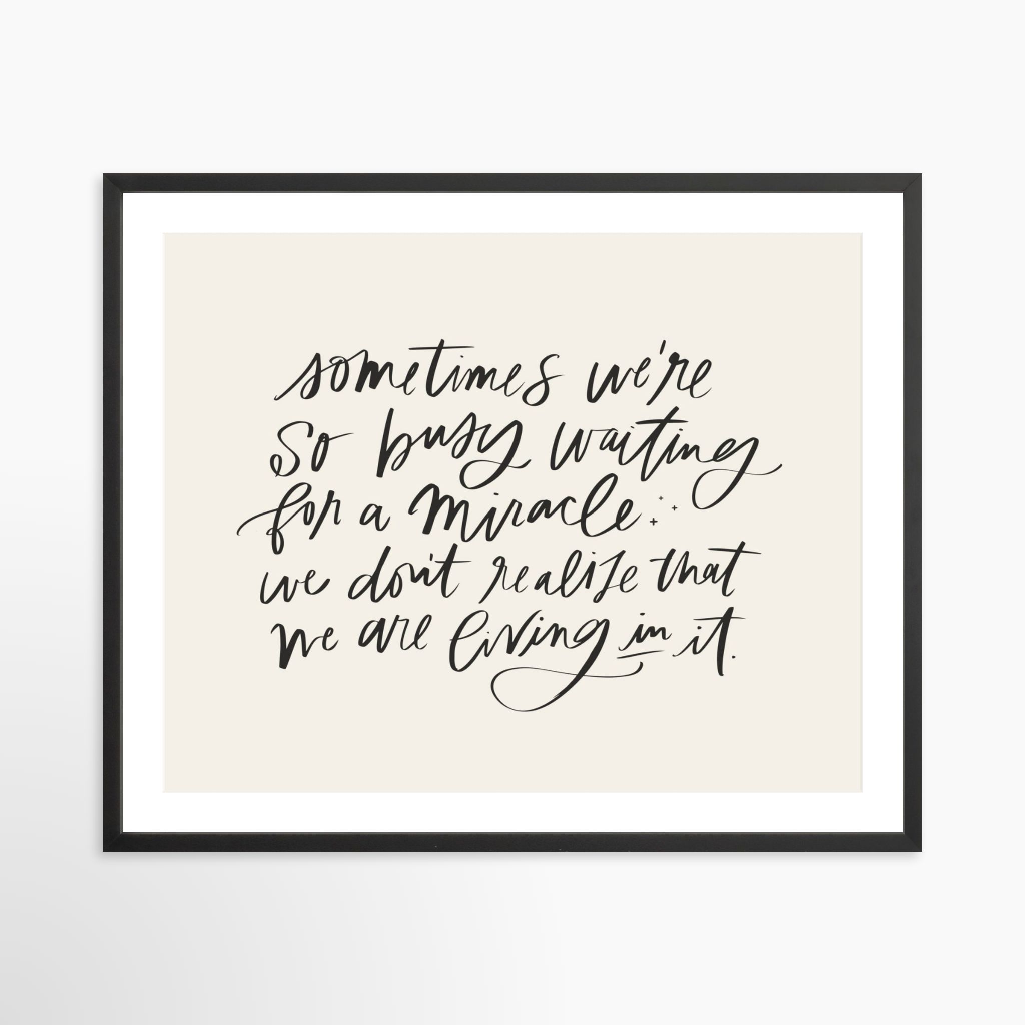 30x24 / Black Frame + White Mat