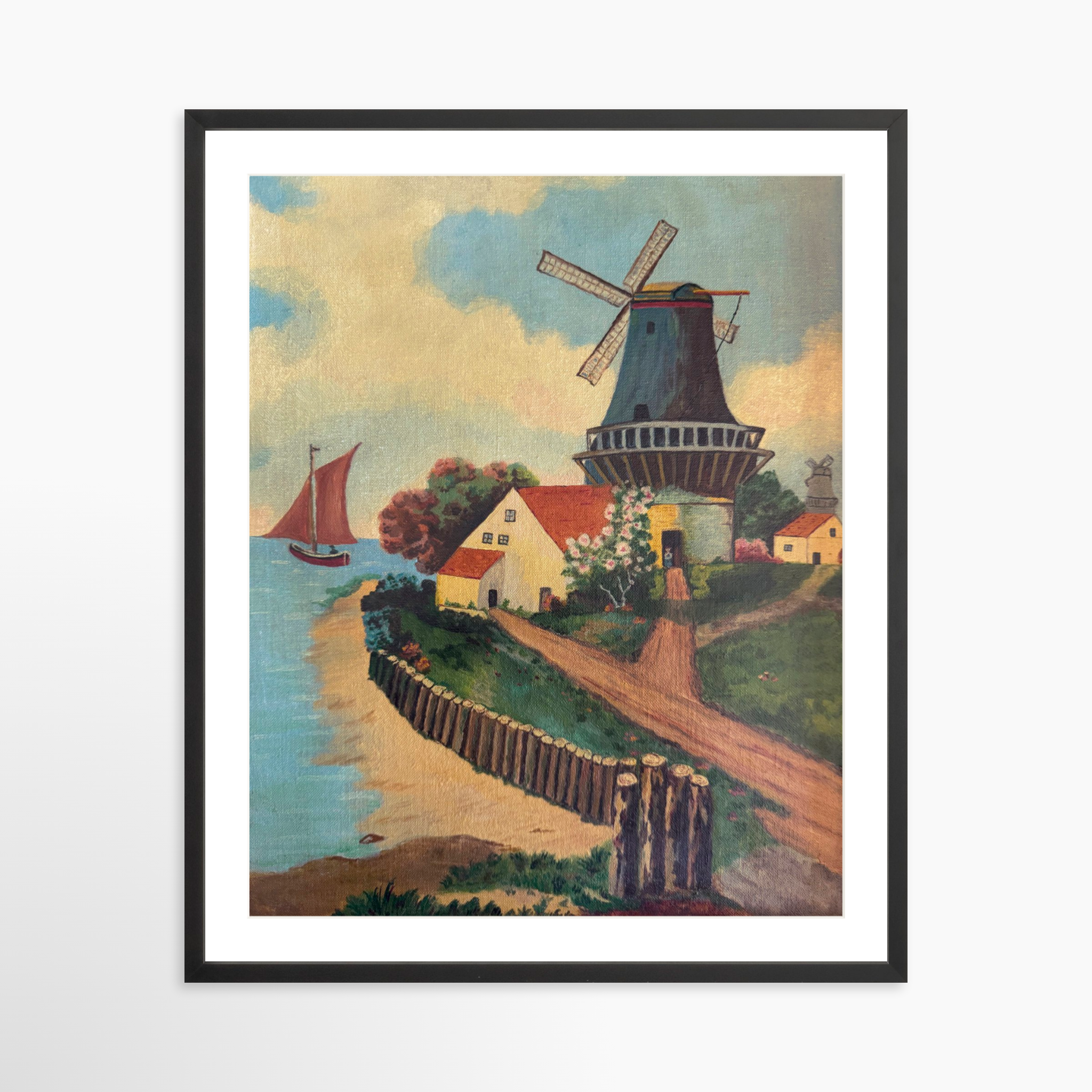 24x30 / Black Frame + White Mat