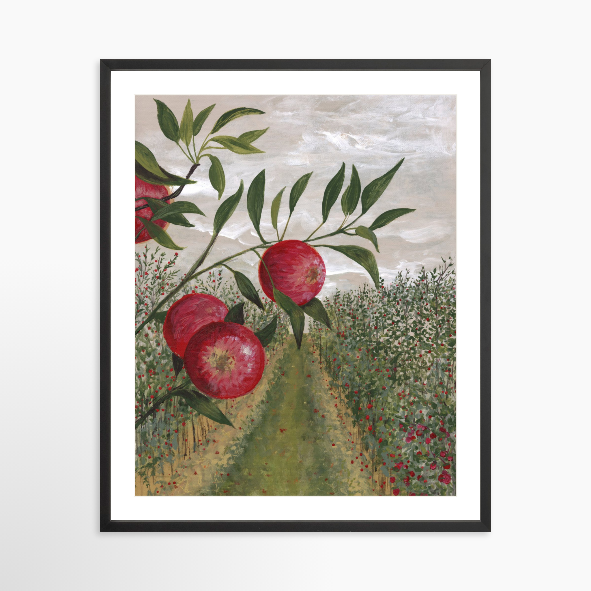 24x30 / Black Frame + White Mat