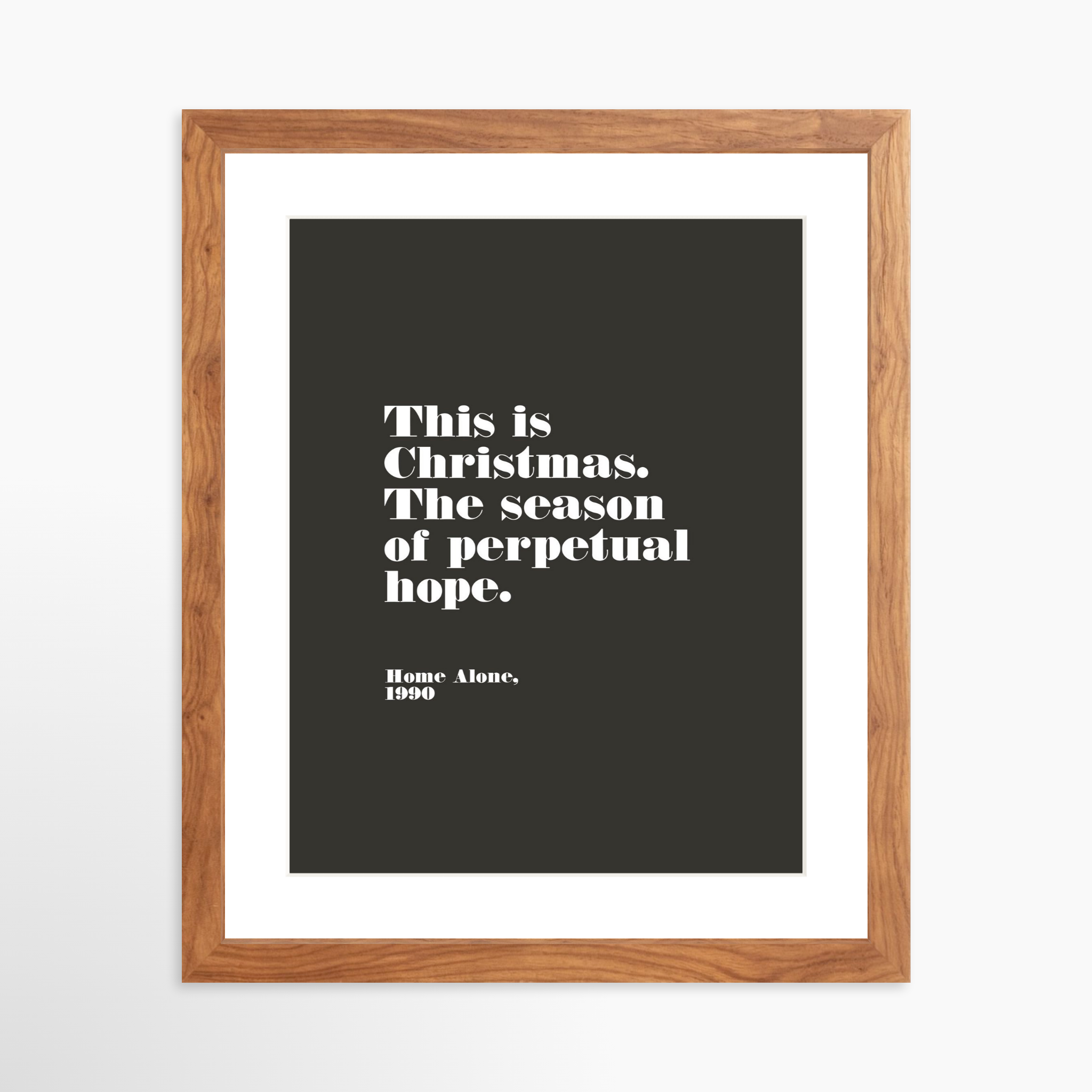 11x14 / Light Walnut Frame + White Mat