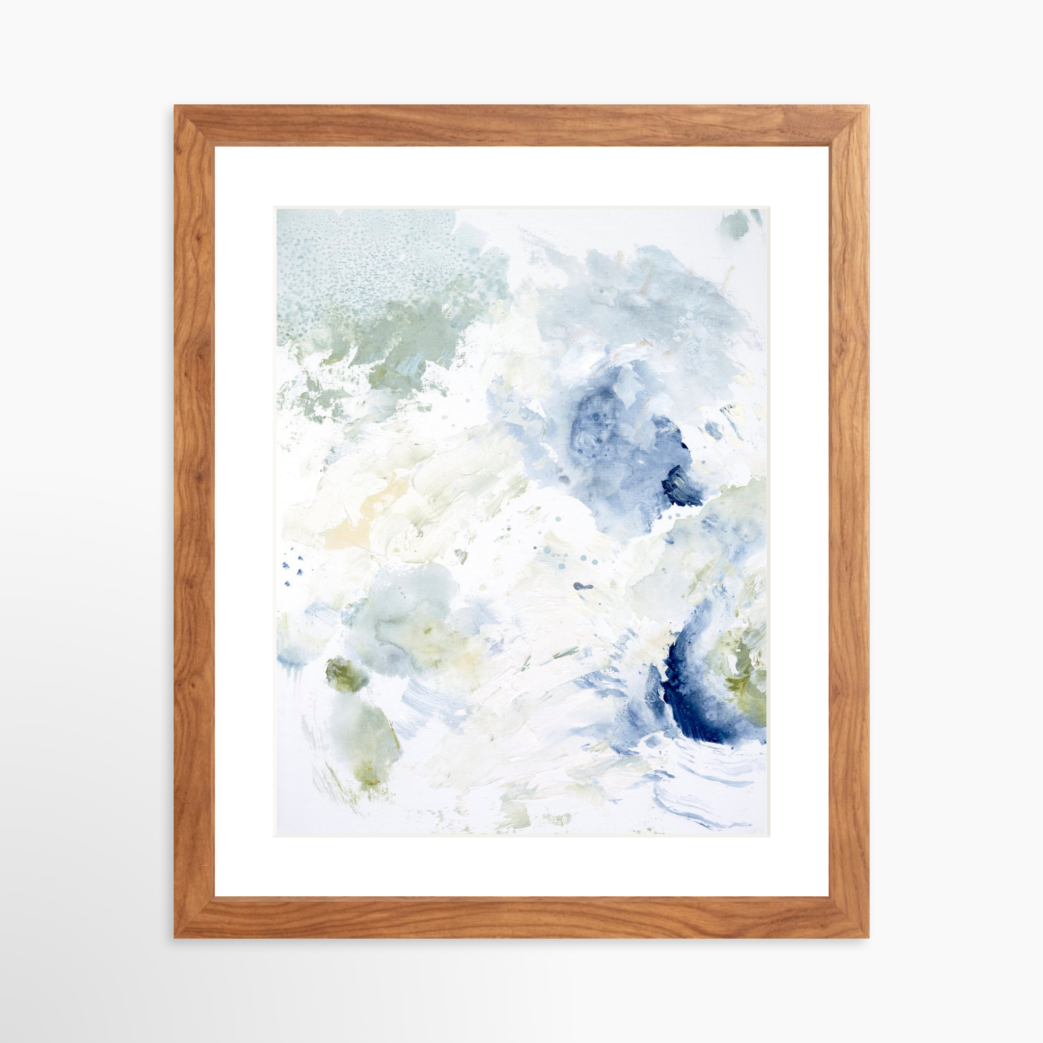 11x14 / Light Walnut Frame + White Mat
