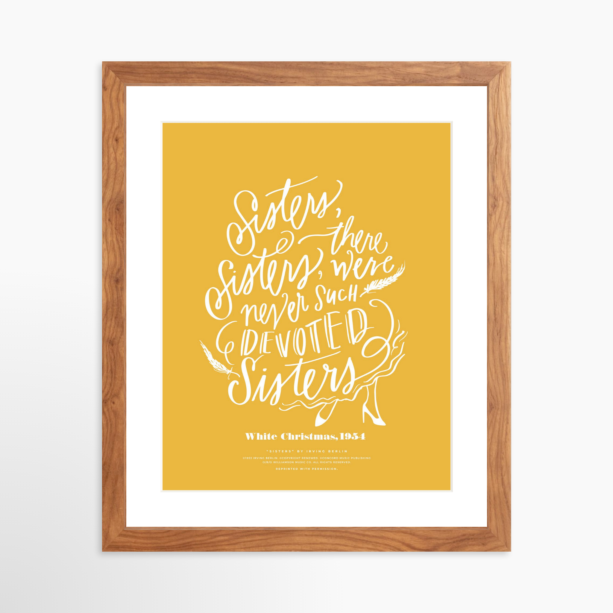 11x14 / Light Walnut Frame + White Mat