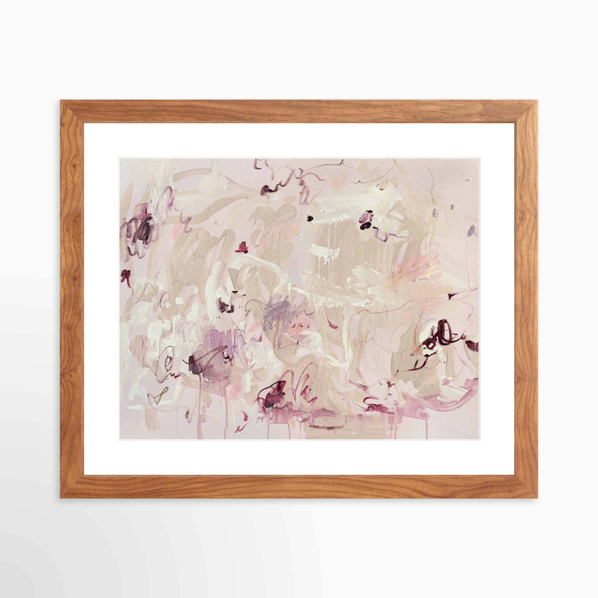 14x11 / Light Walnut Frame + White Mat