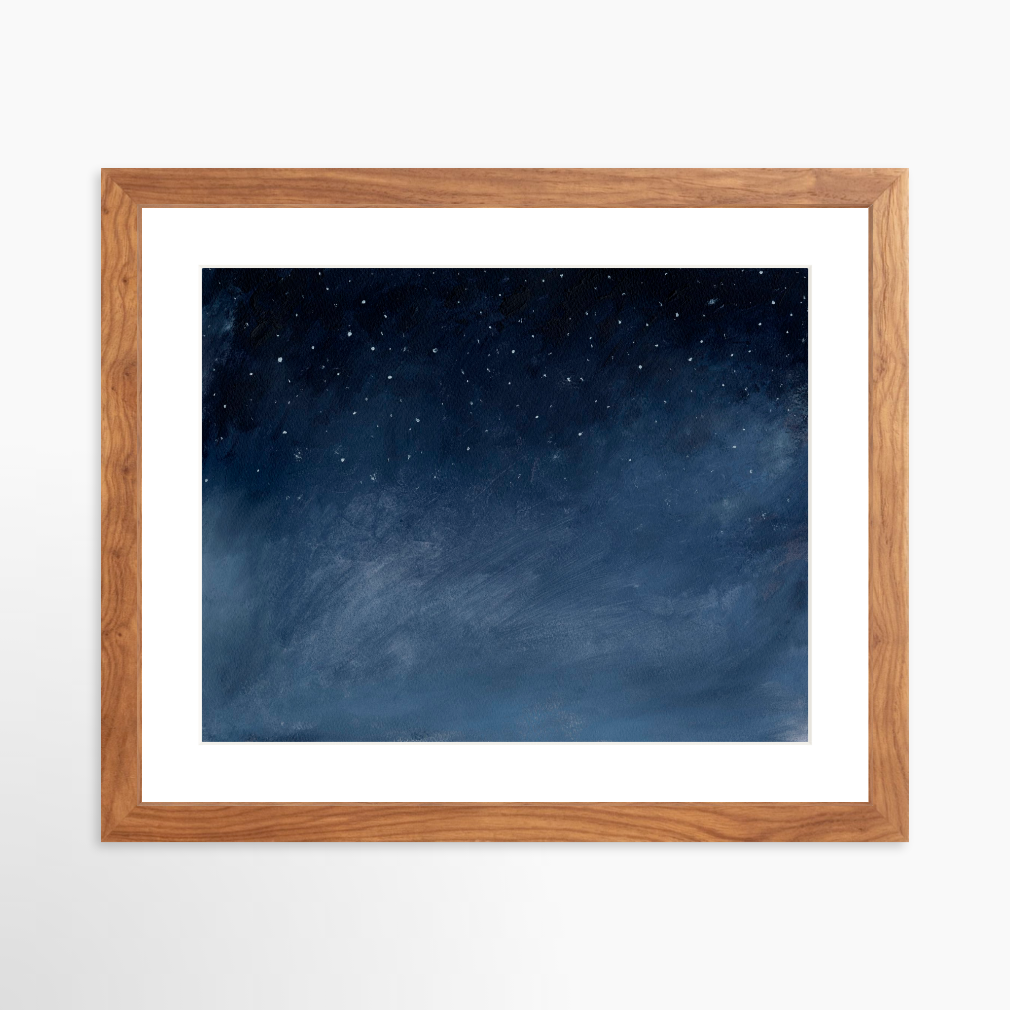 14x11 / Light Walnut Frame + White Mat