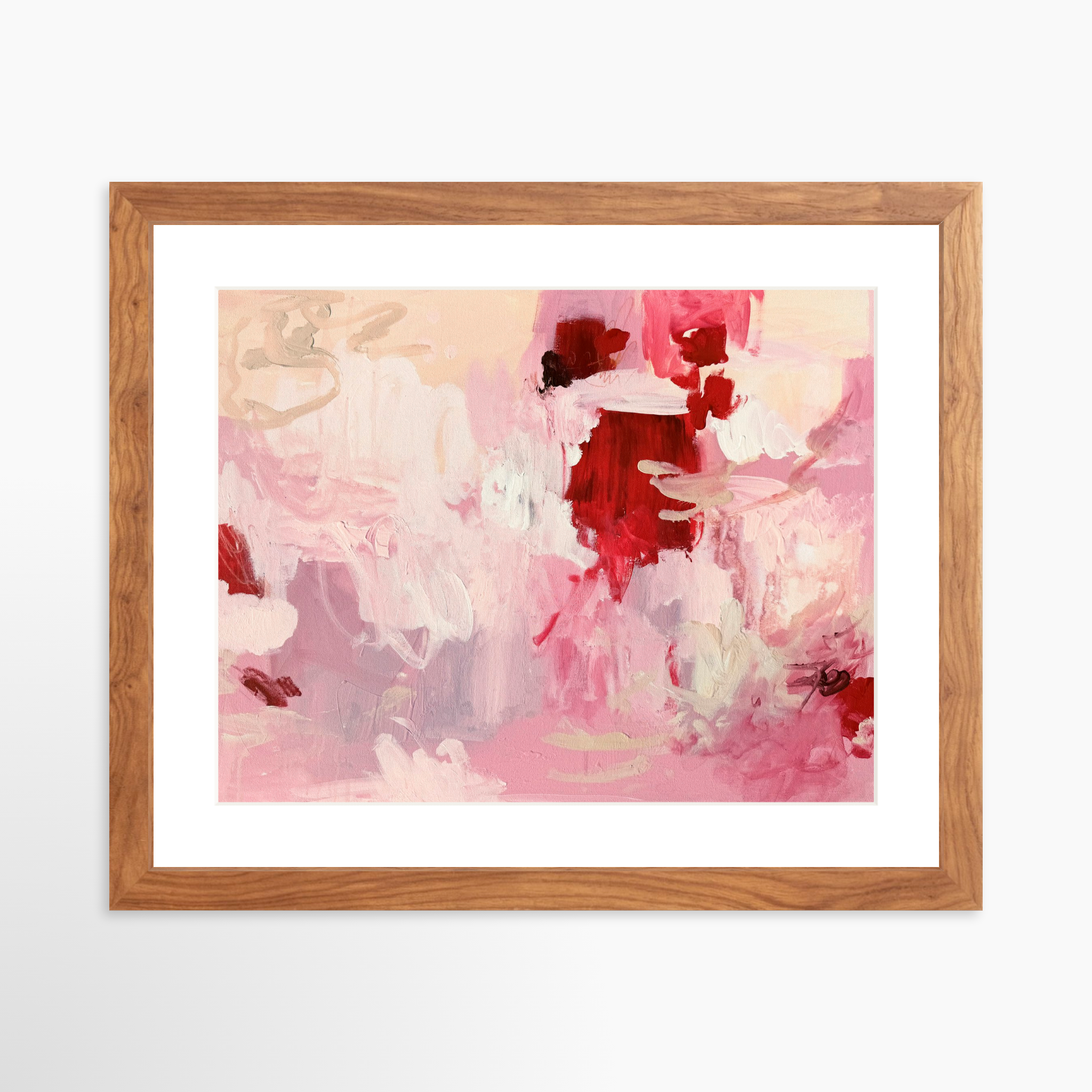 14x11 / Light Walnut Frame + White Mat