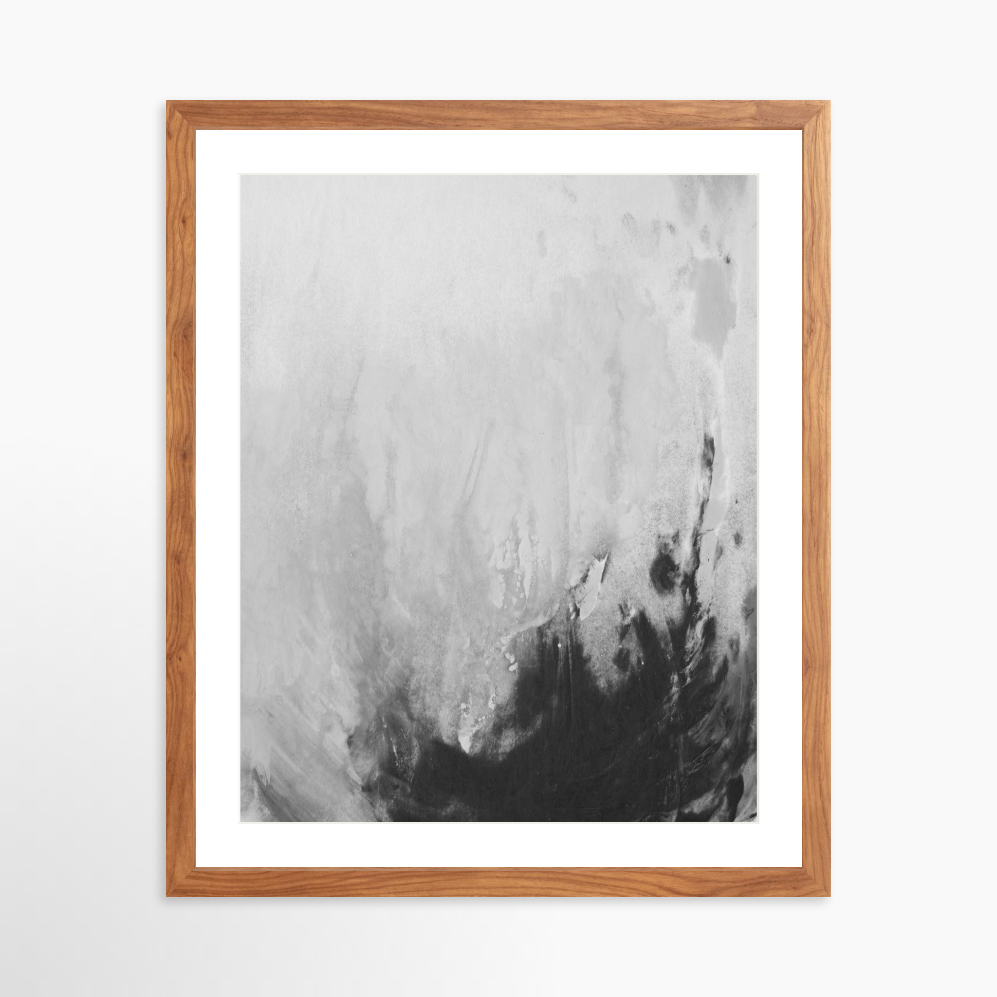 16x20 / Light Walnut Frame + White Mat