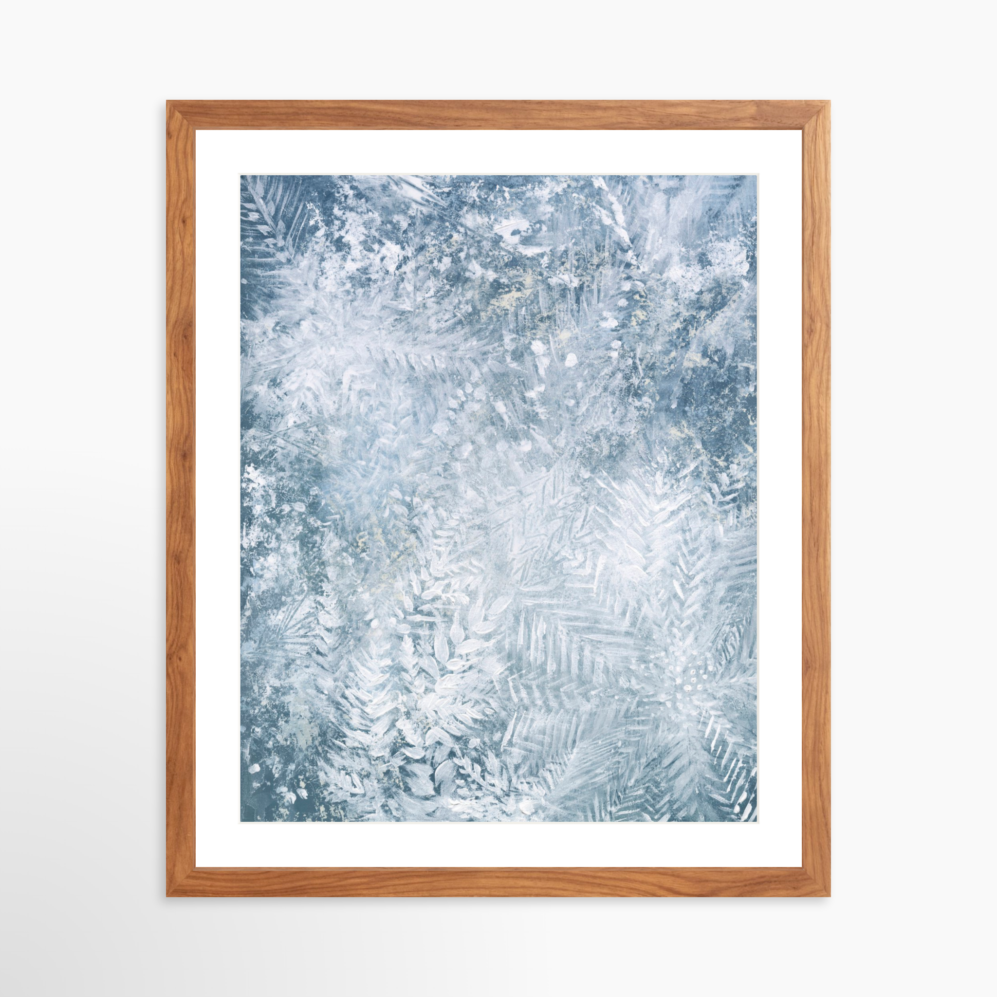 16x20 / Light Walnut Frame + White Mat