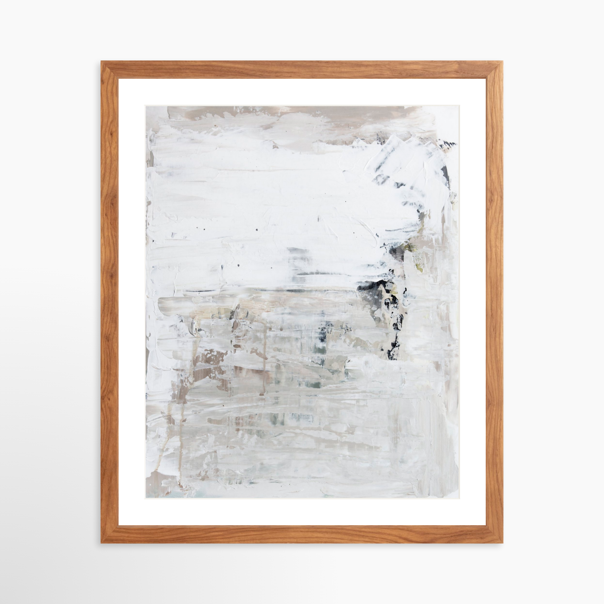 16x20 / Light Walnut Frame + White Mat