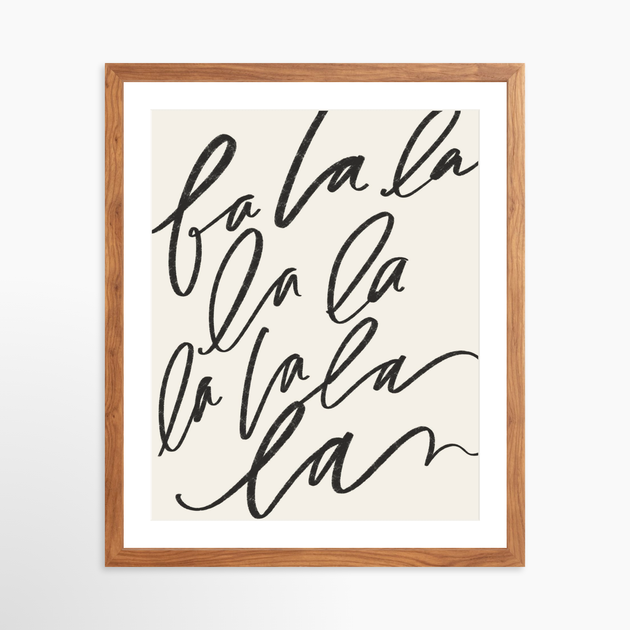 16x20 / Light Walnut Frame + White Mat