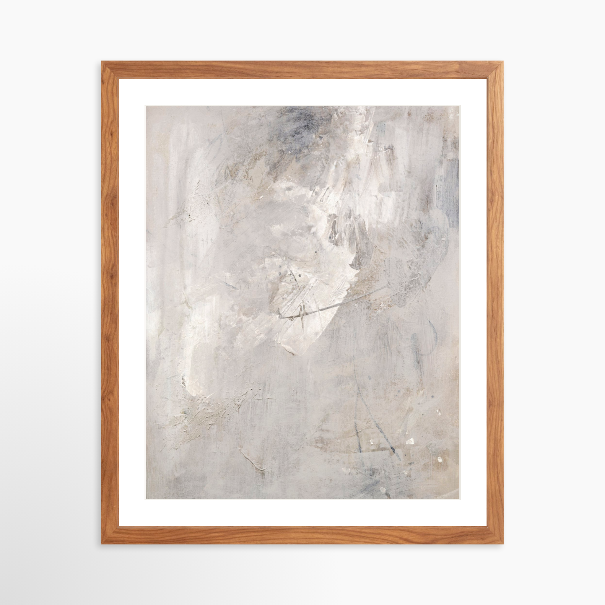 16x20 / Light Walnut Frame + White Mat