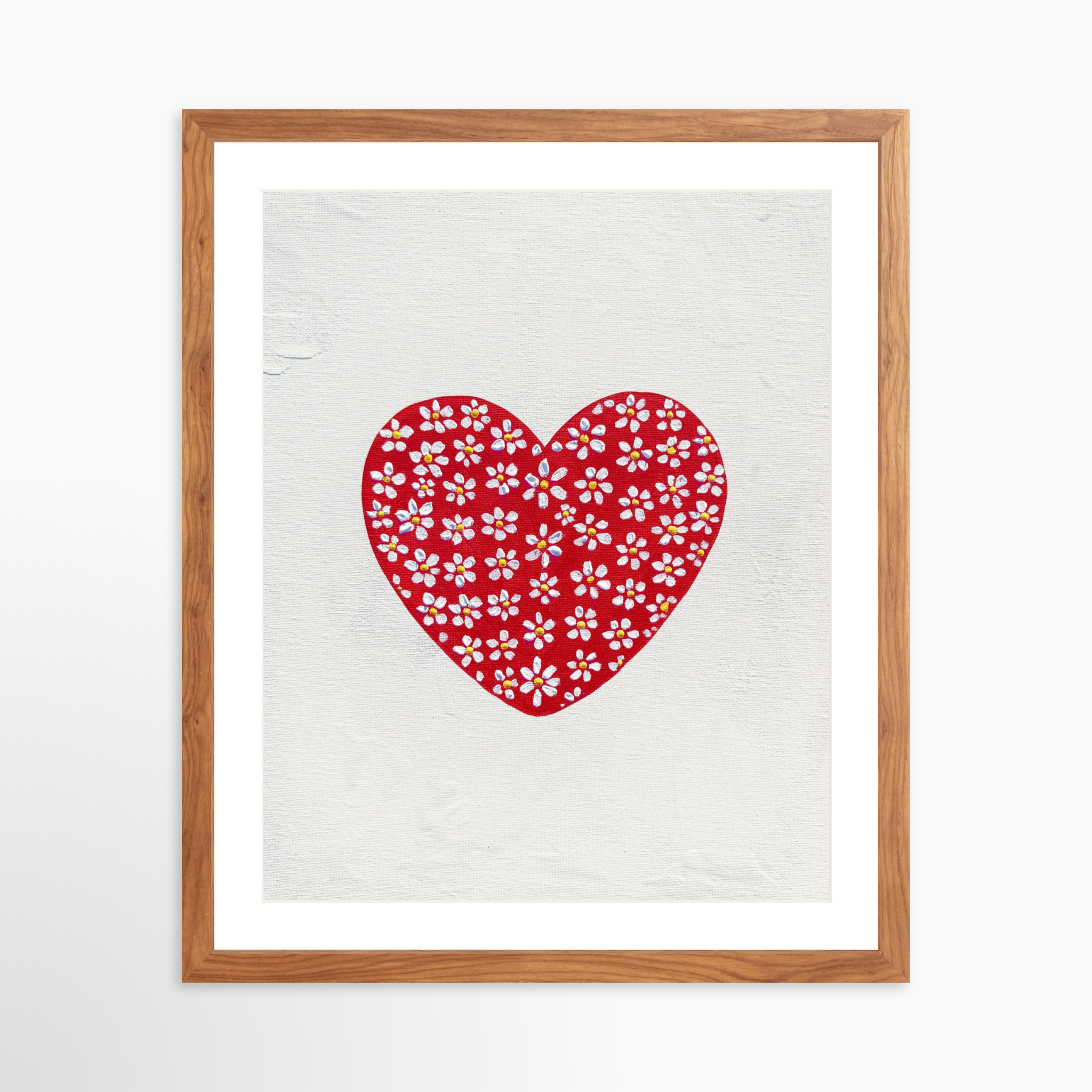 16x20 / Light Walnut Frame + White Mat