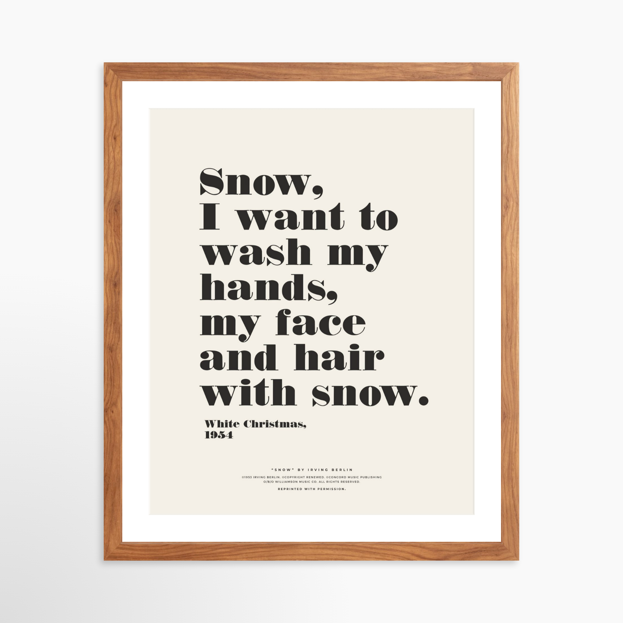 16x20 / Light Walnut Frame + White Mat