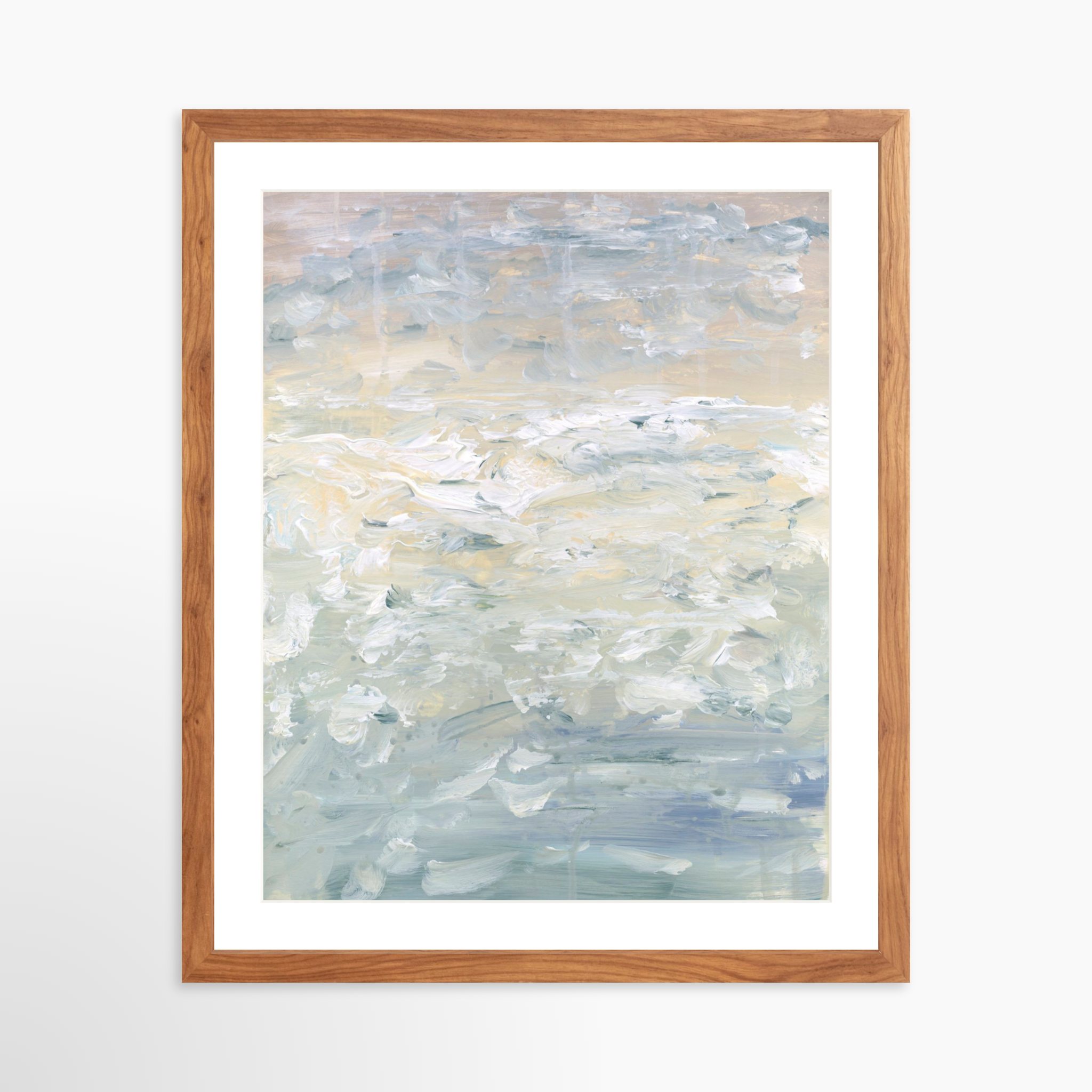 16x20 / Light Walnut Frame + White Mat