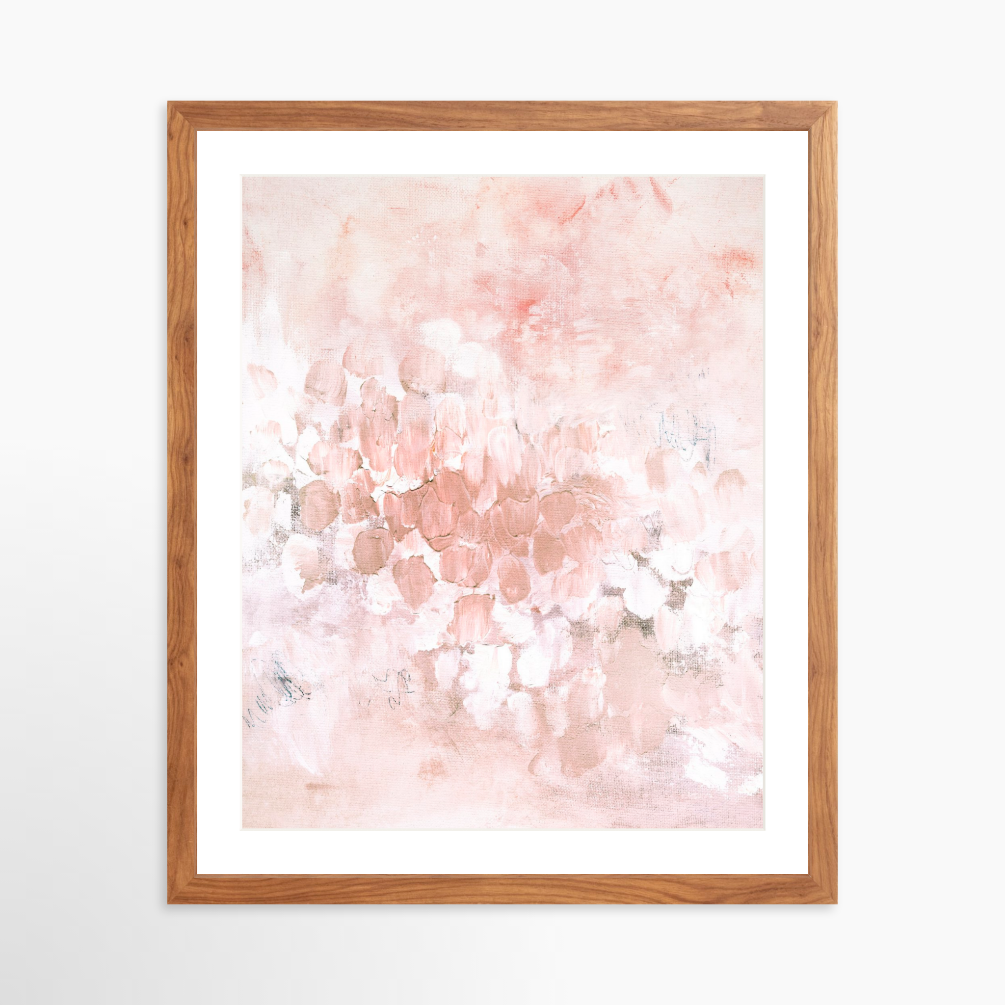 16x20 / Light Walnut Frame + White Mat