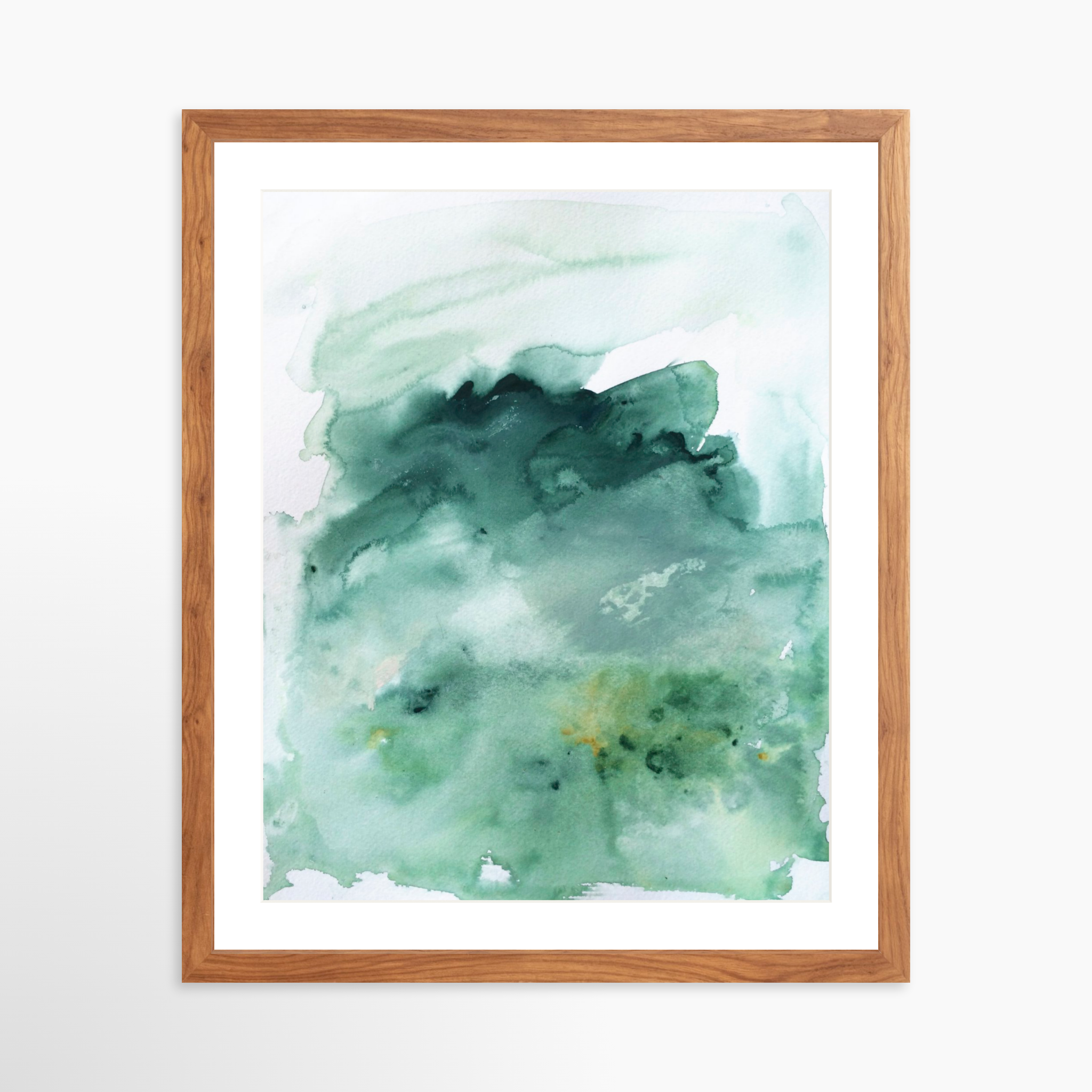 16x20 / Light Walnut Frame + White Mat