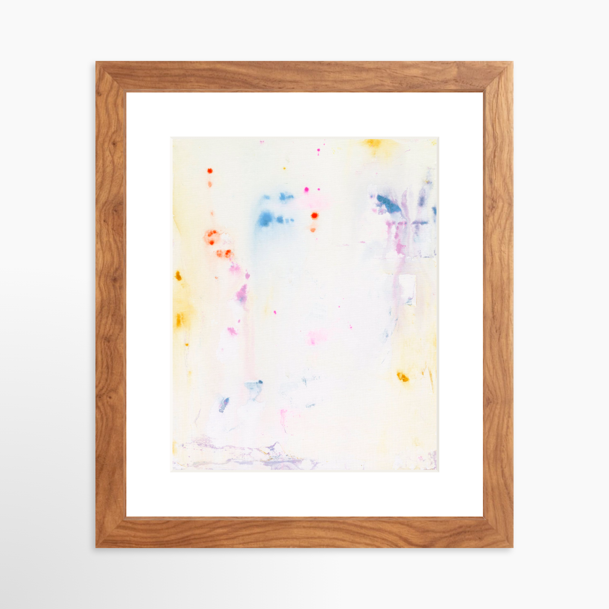 8x10 / Light Walnut Frame + White Mat