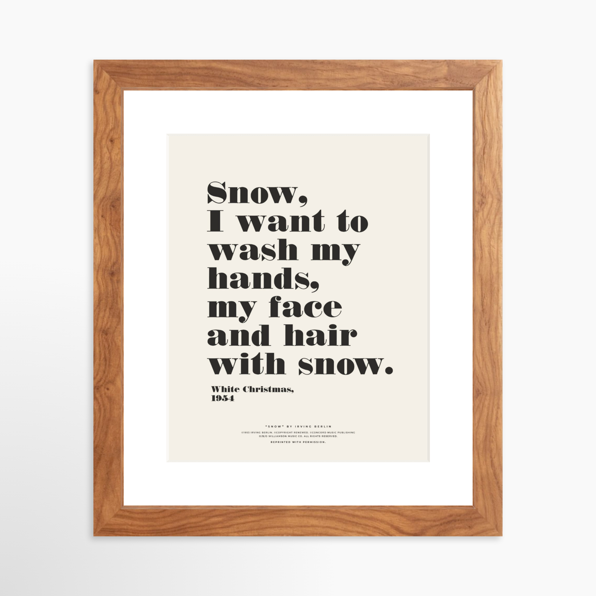8x10 / Light Walnut Frame + White Mat