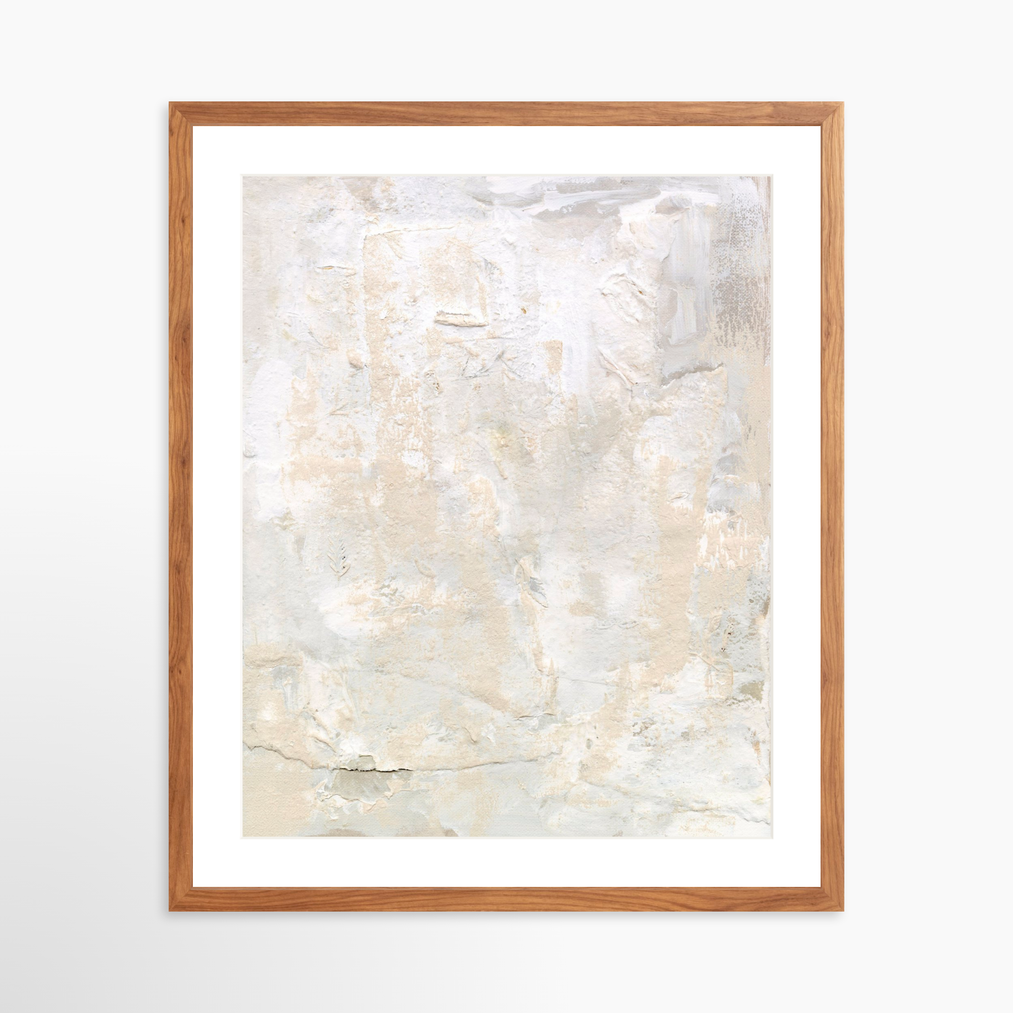 20x25 / Light Walnut Frame + White Mat