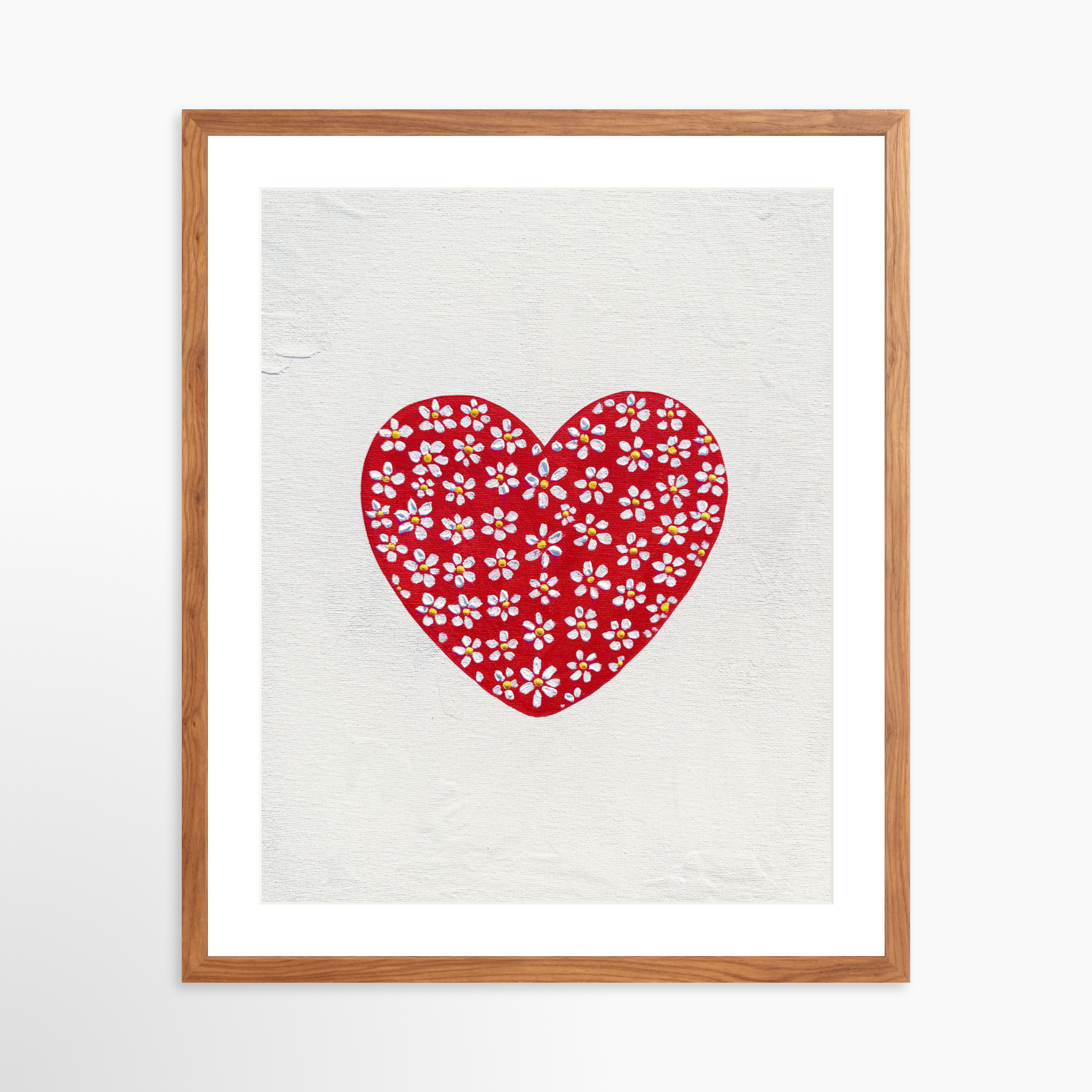 20x25 / Light Walnut Frame + White Mat