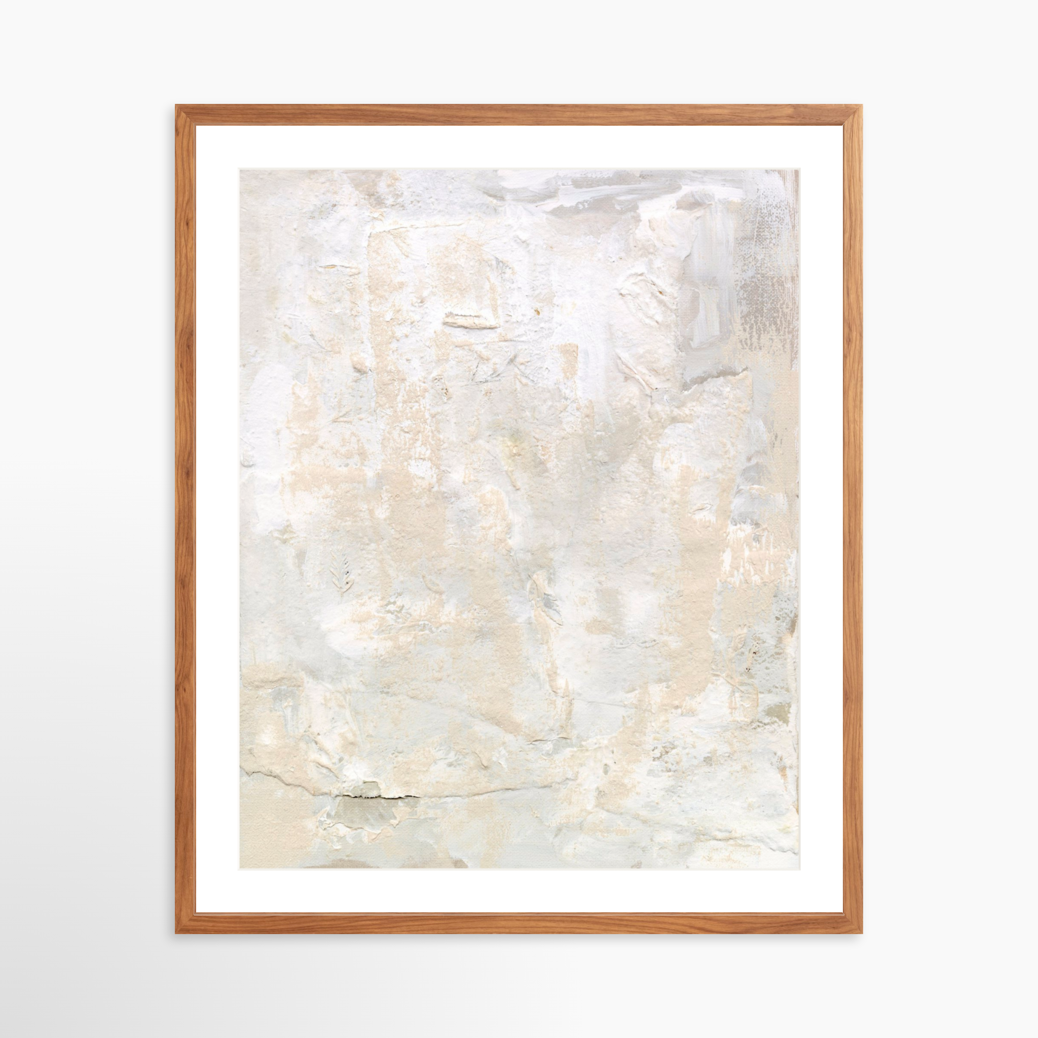 24x30 / Light Walnut Frame + White Mat