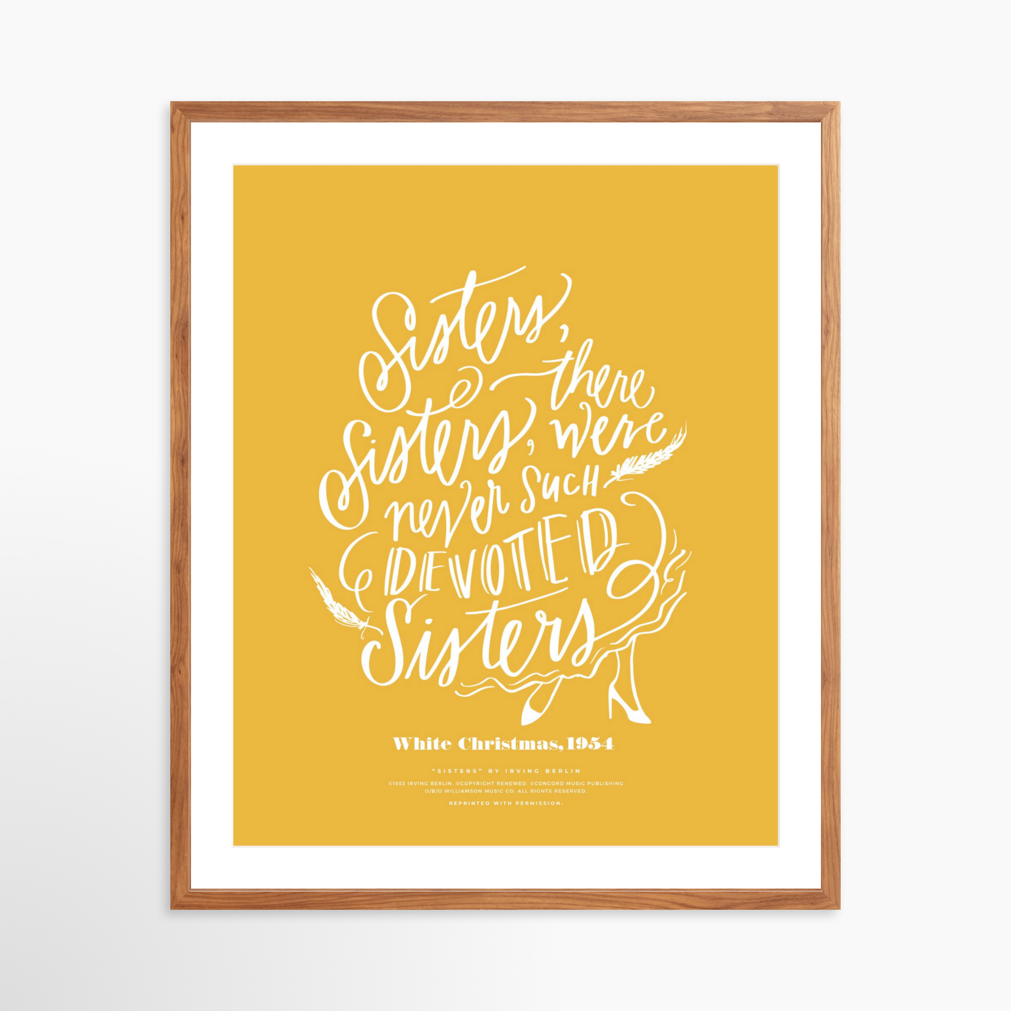 24x30 / Light Walnut Frame + White Mat