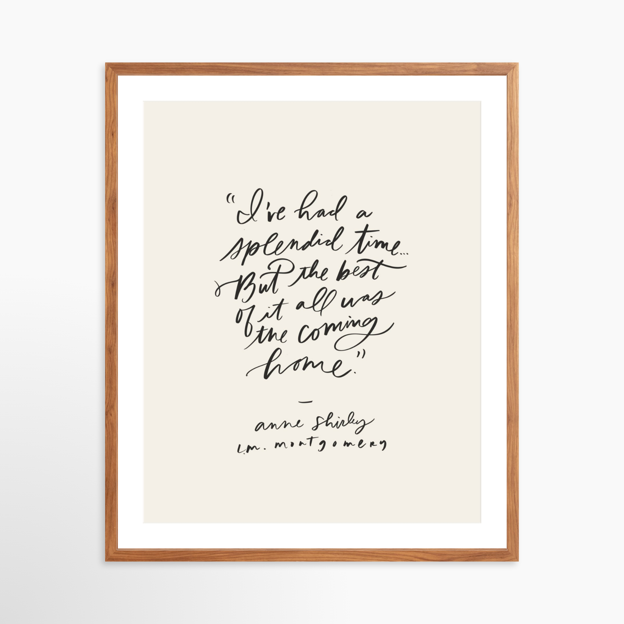 24x30 / Light Walnut Frame + White Mat