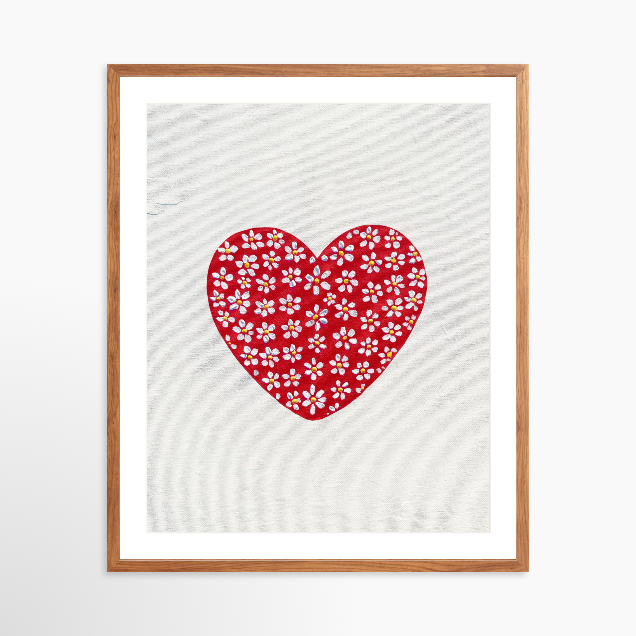 24x30 / Light Walnut Frame + White Mat