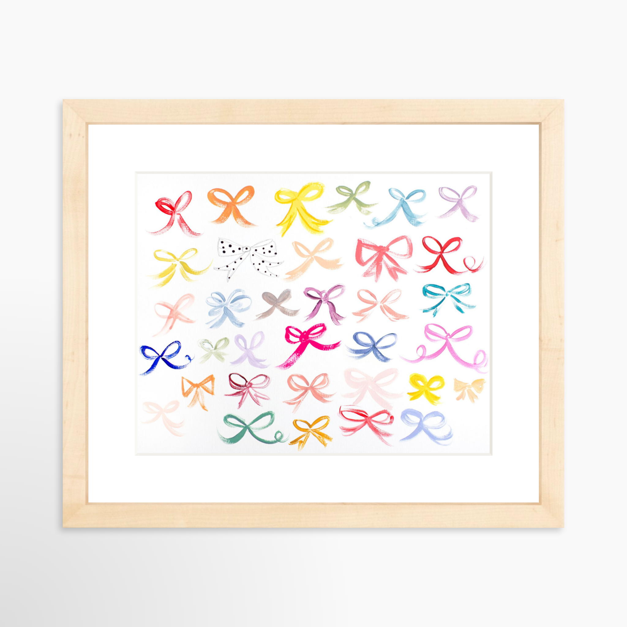 10x8 / Natural Frame + White Mat