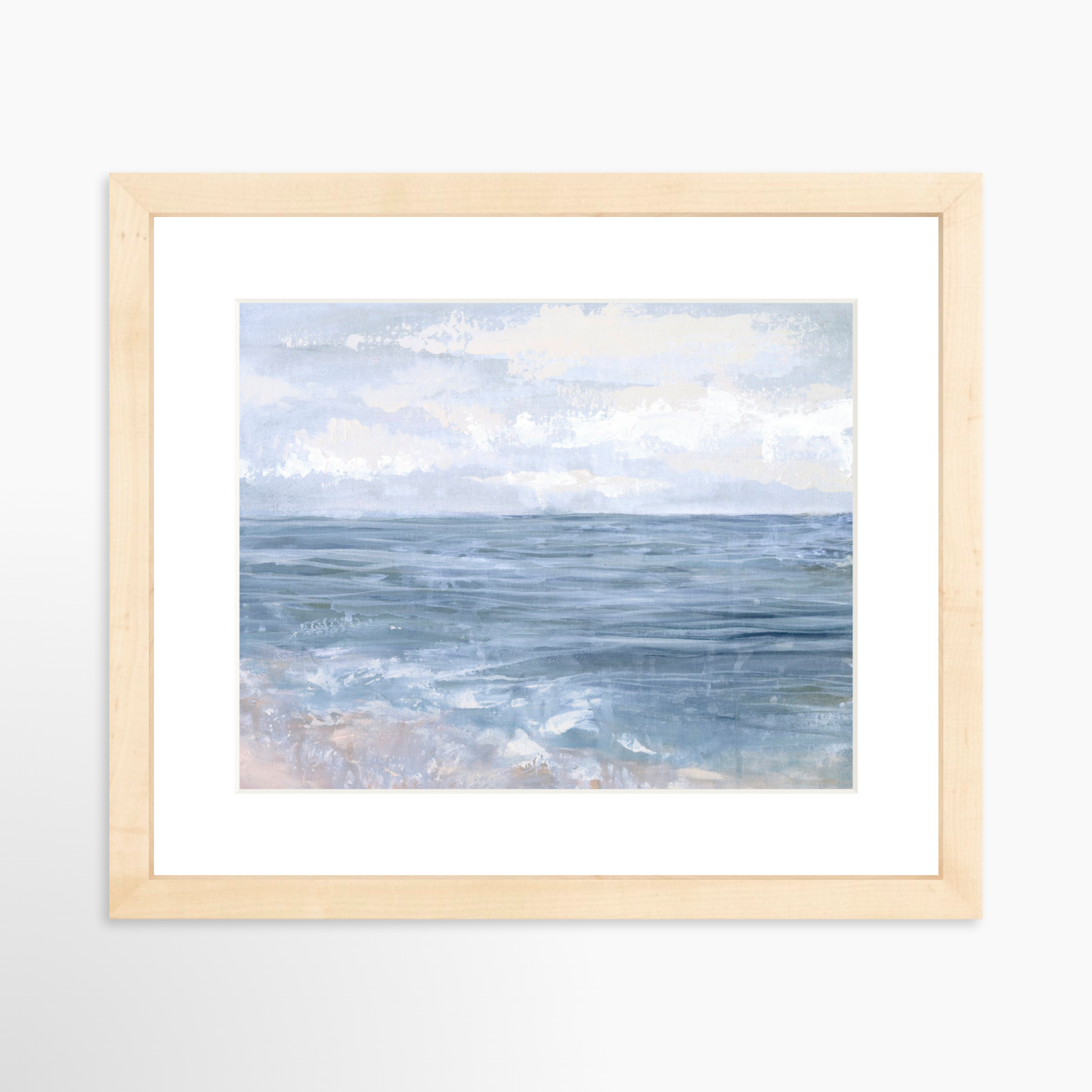 10x8 / Natural Frame + White Mat