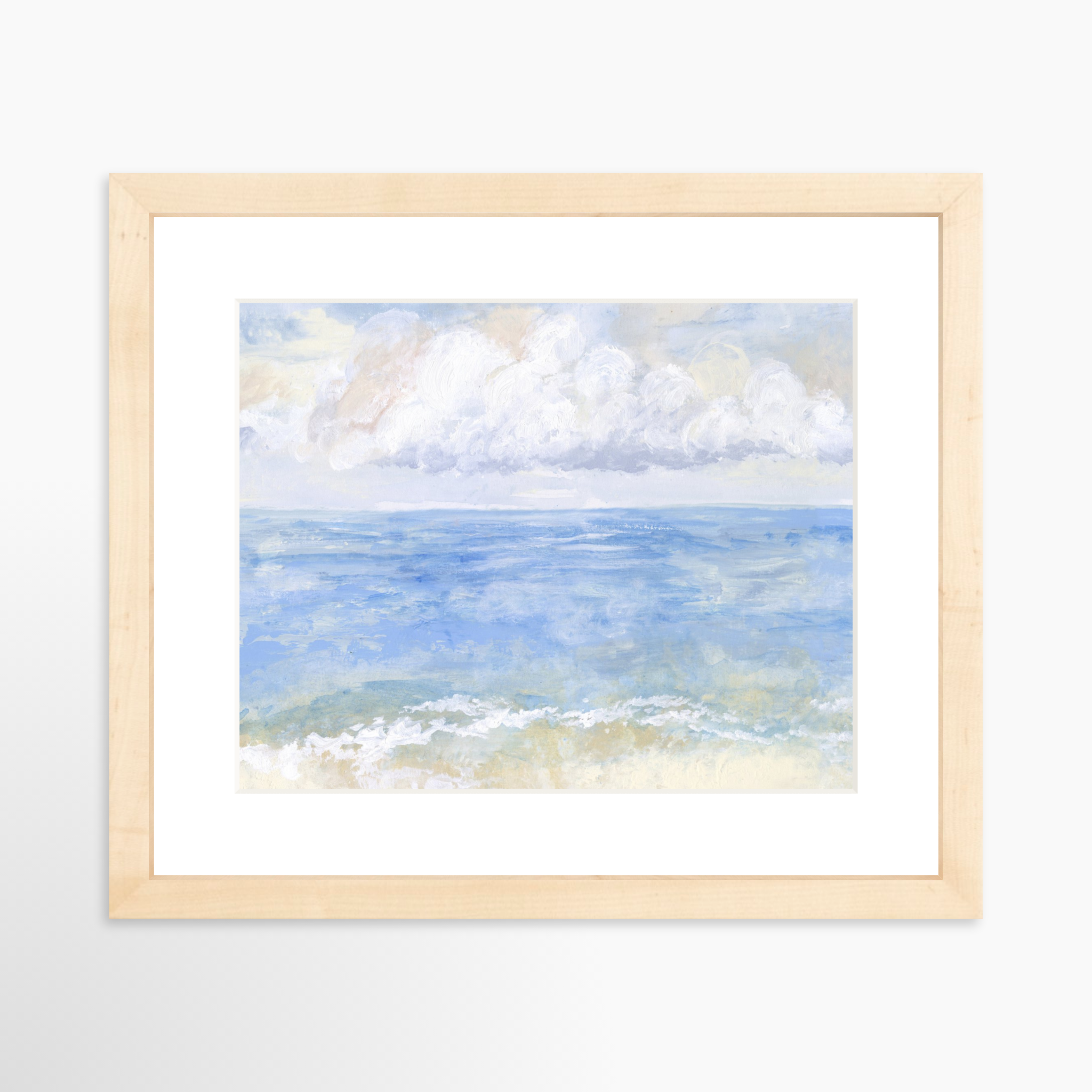 10x8 / Natural Frame + White Mat