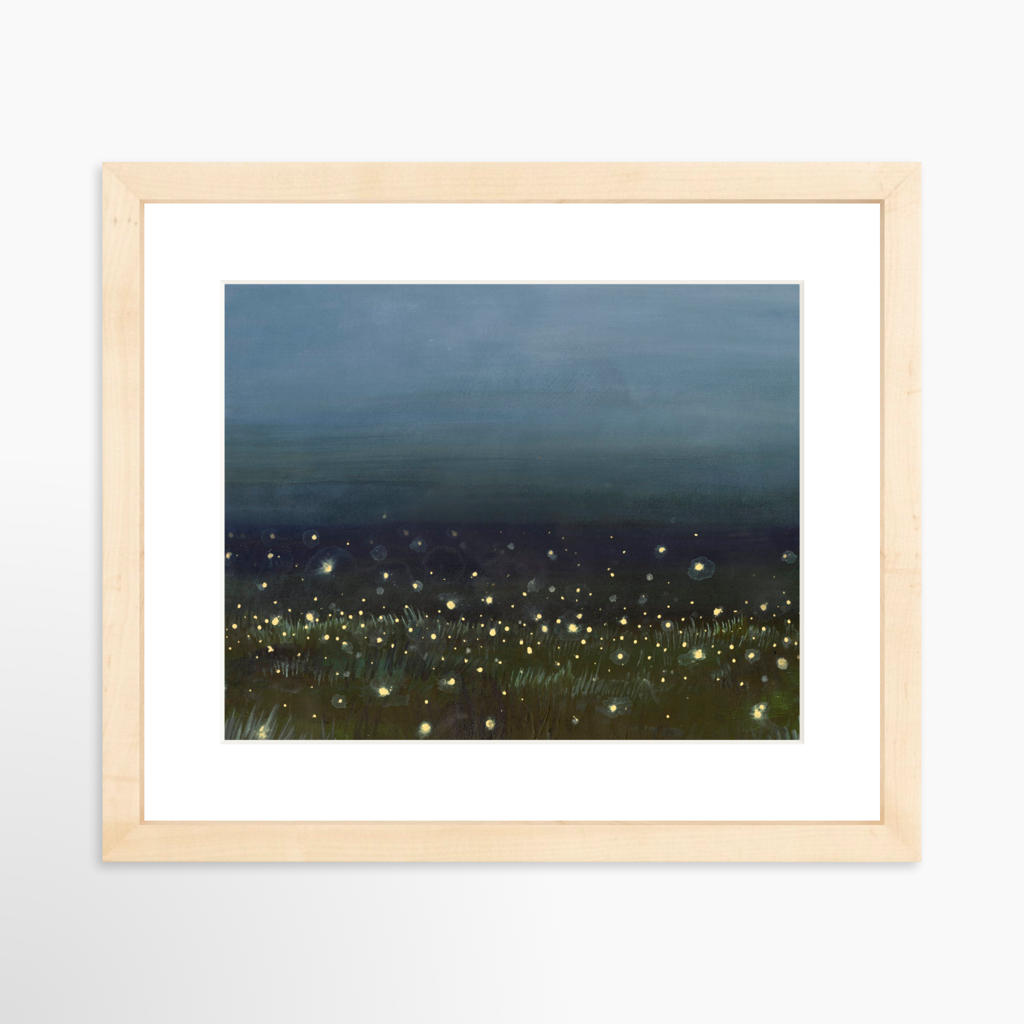 10x8 / Natural Frame + White Mat