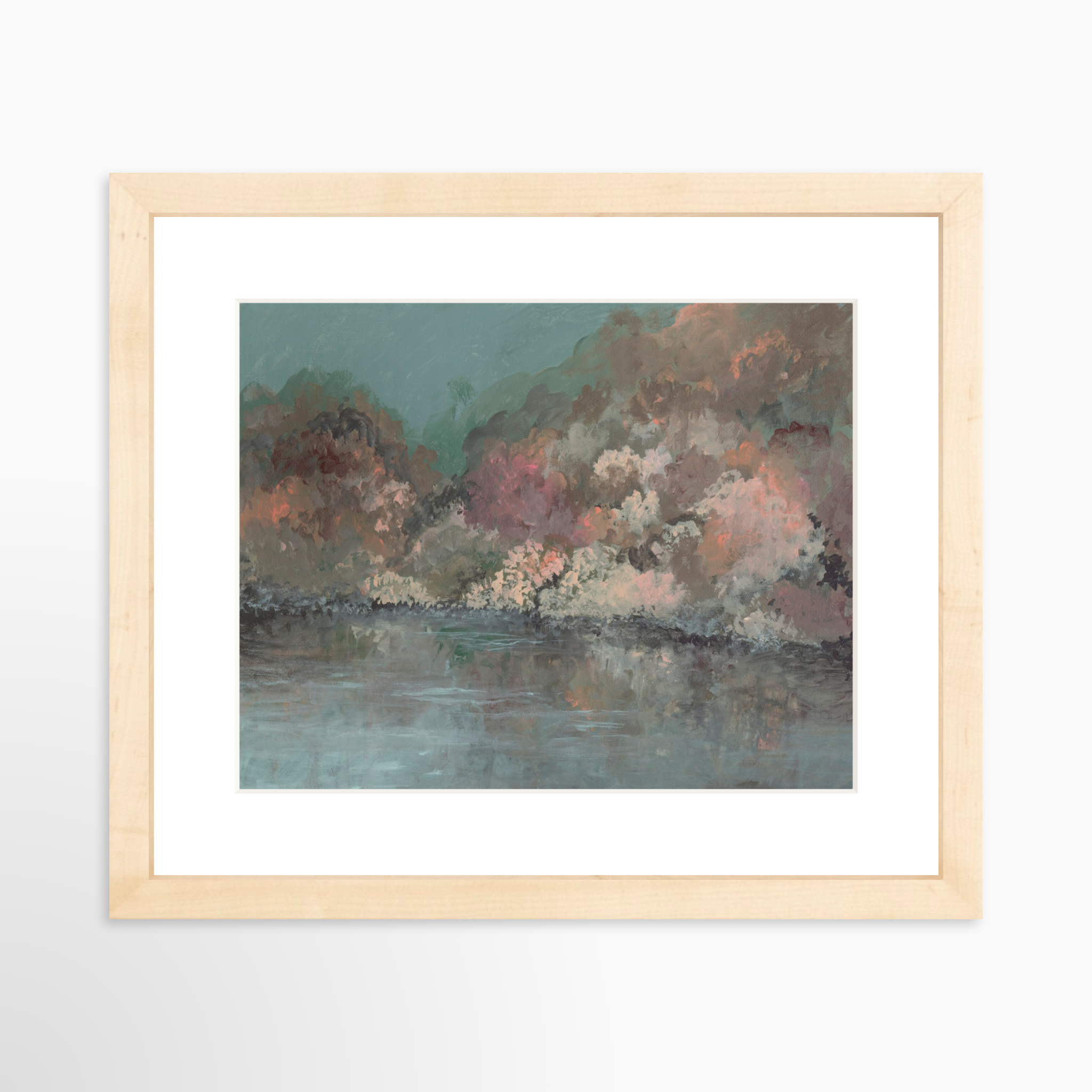 10x8 / Natural Frame + White Mat