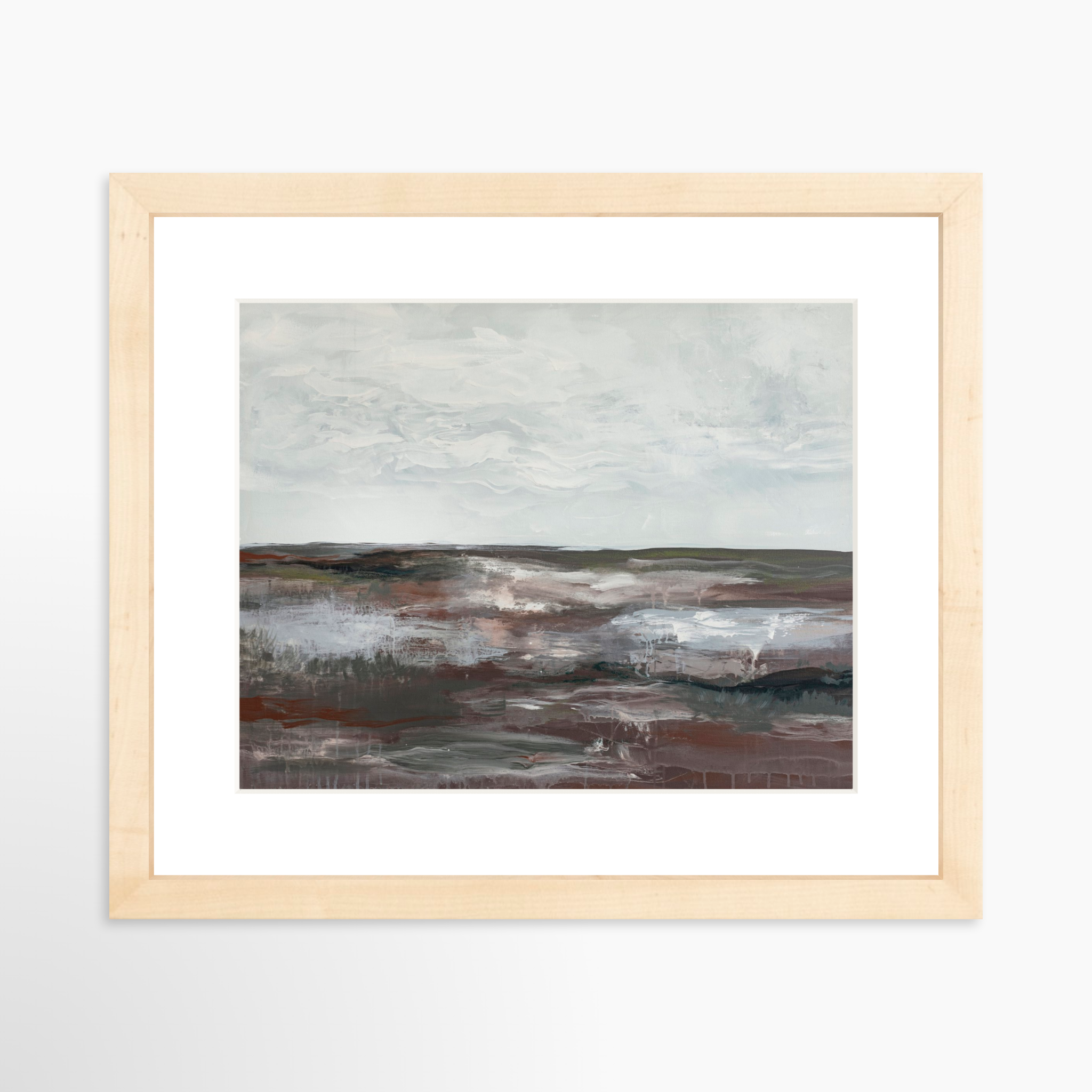 10x8 / Natural Frame + White Mat