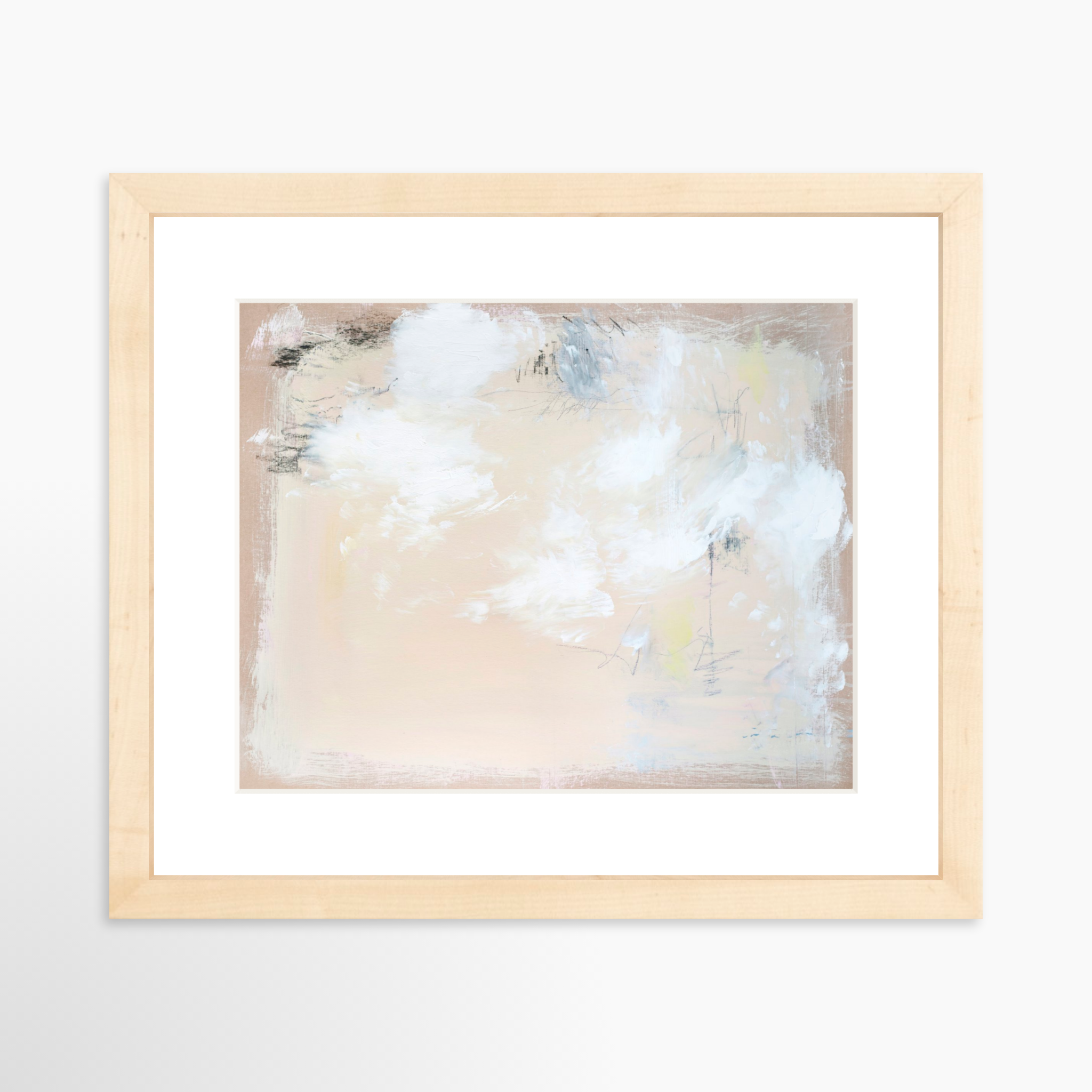 10x8 / Natural Frame + White Mat