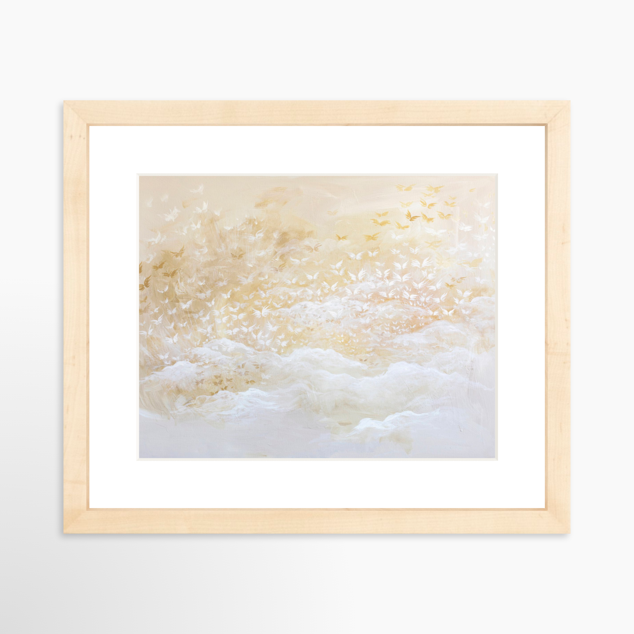 10x8 / Natural Frame + White Mat