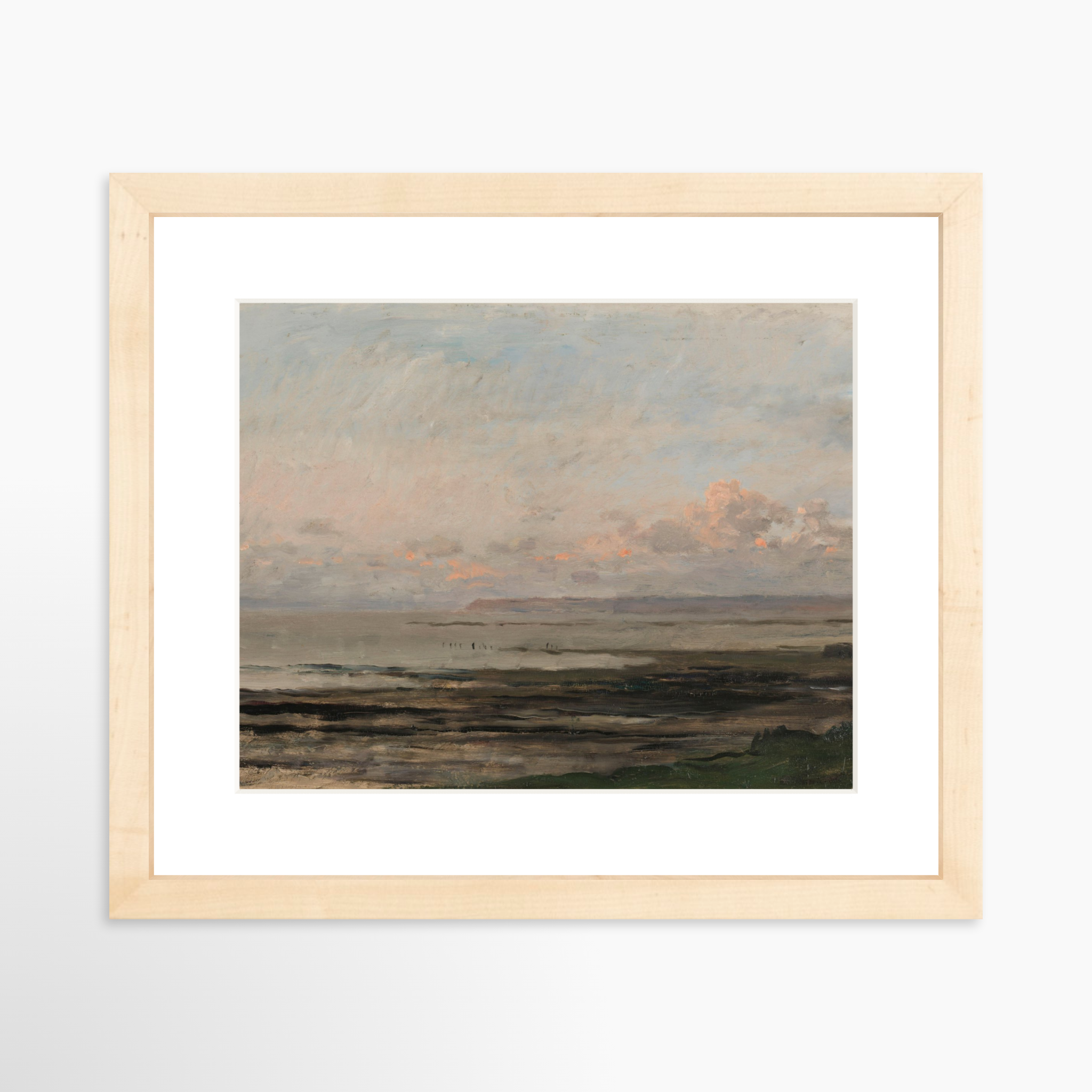 10x8 / Natural Frame + White Mat