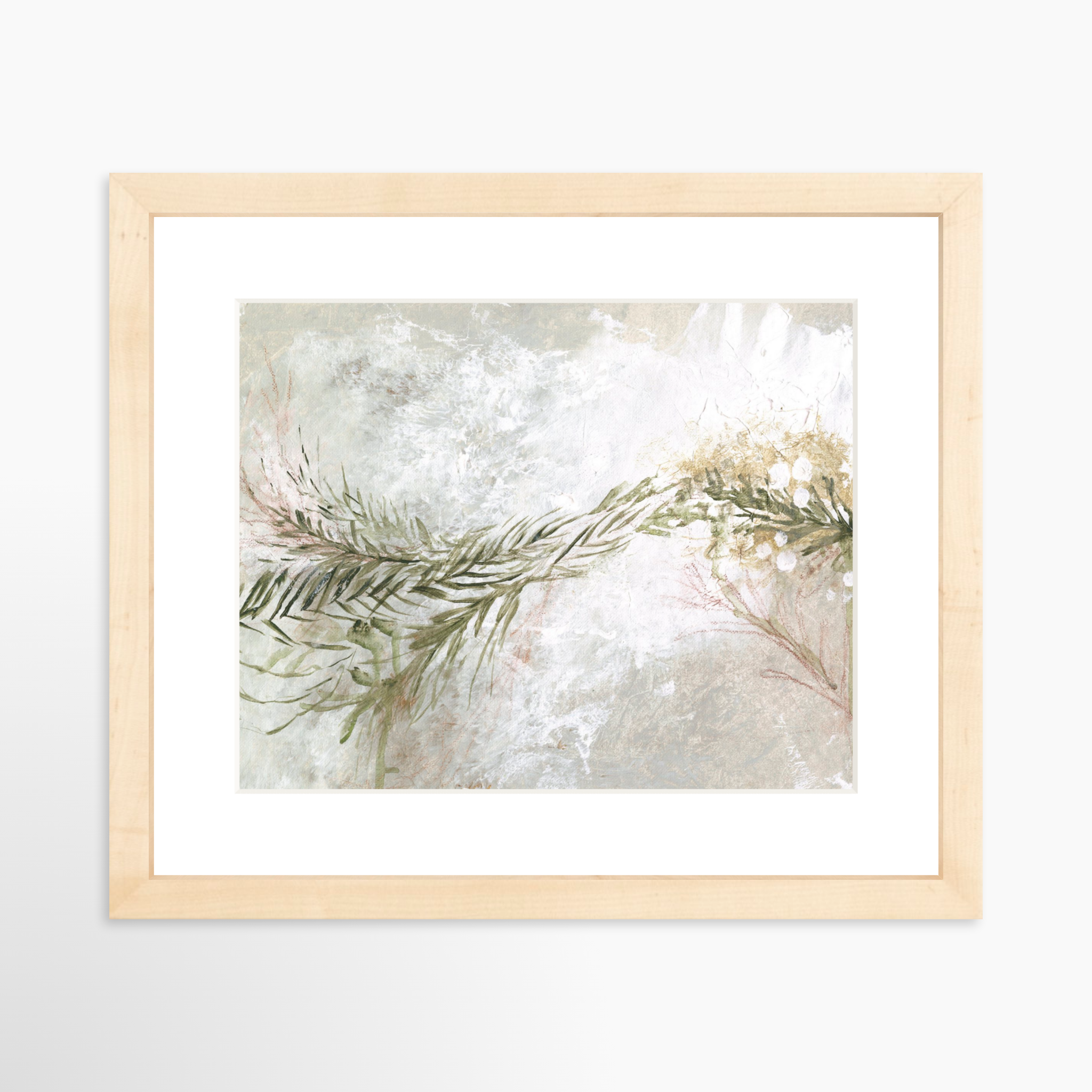 10x8 / Natural Frame + White Mat