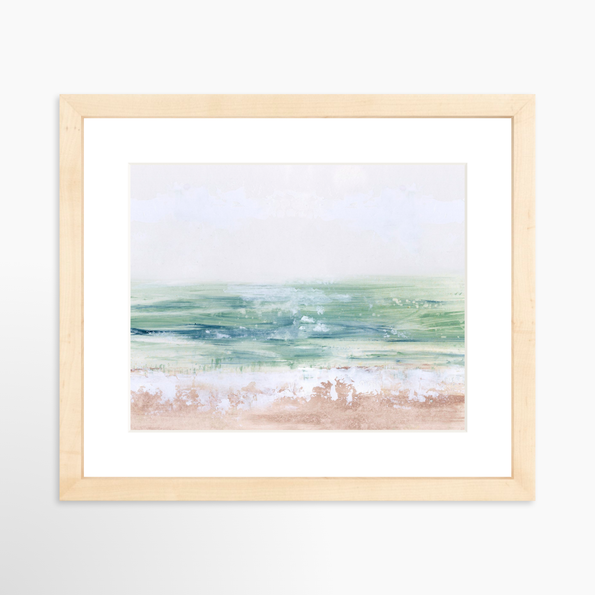 10x8 / Natural Frame + White Mat