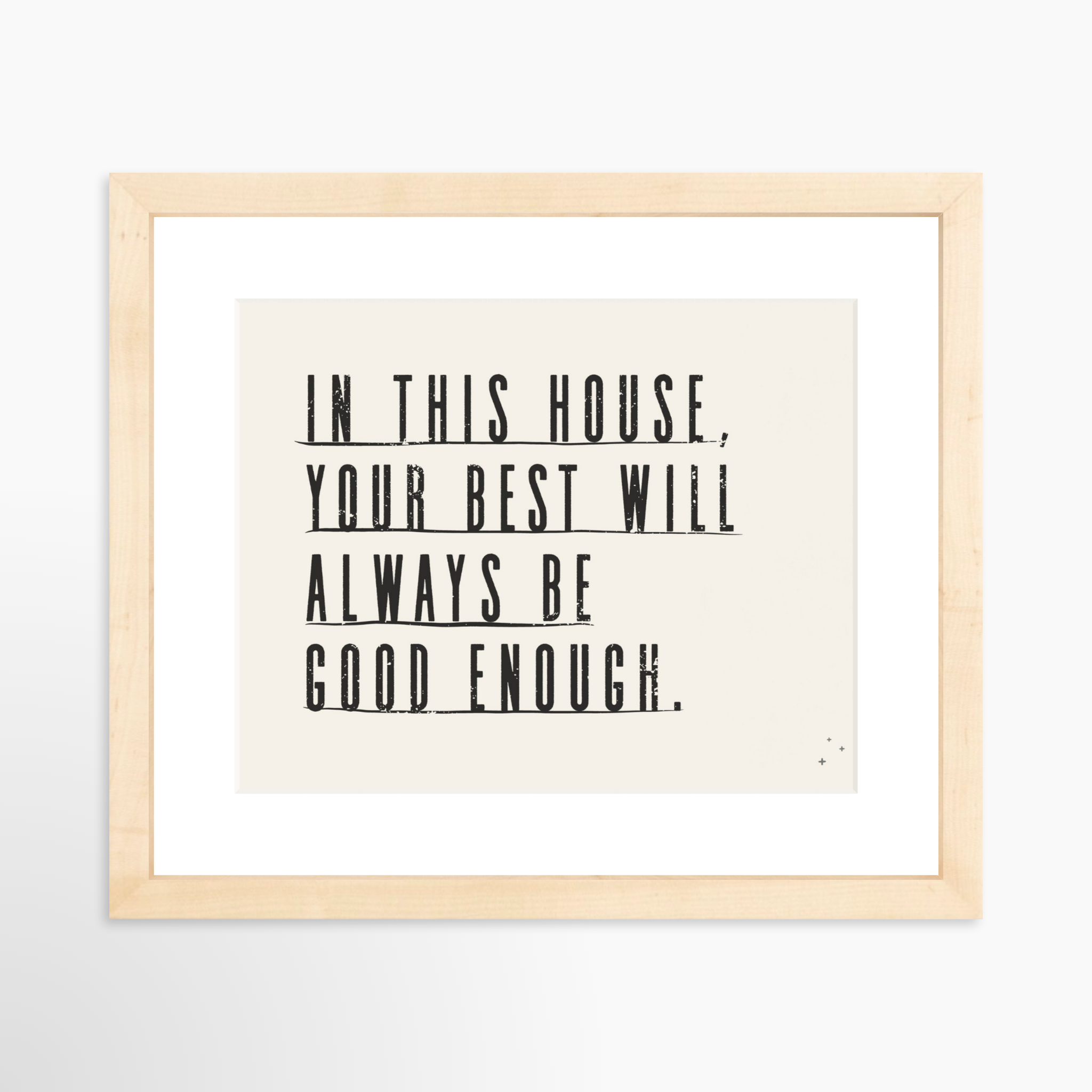 10x8 / Natural Frame + White Mat