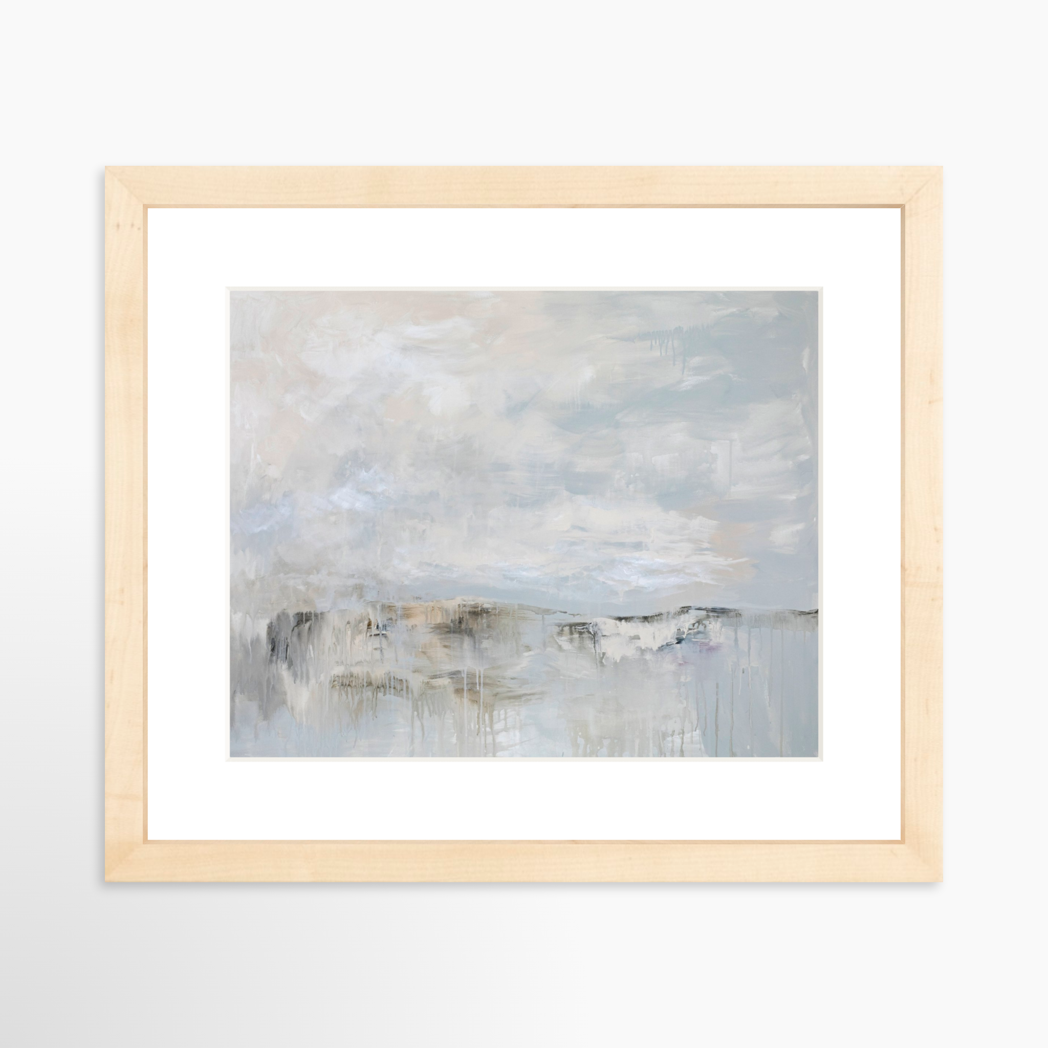 10x8 / Natural Frame + White Mat