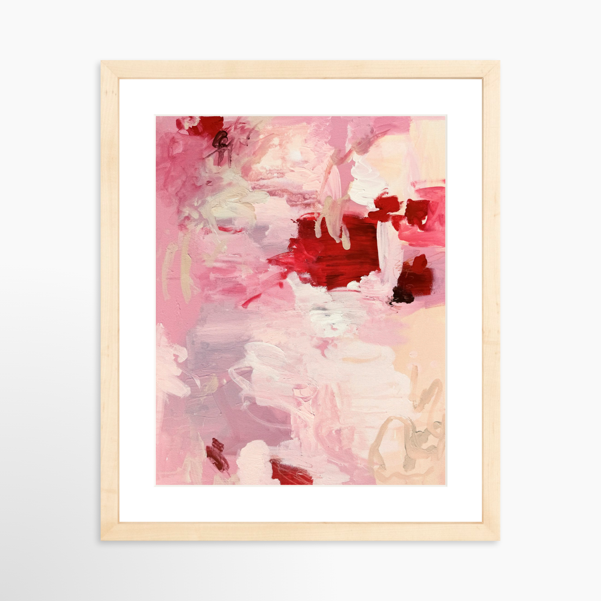 11x14 / Natural Frame + White Mat