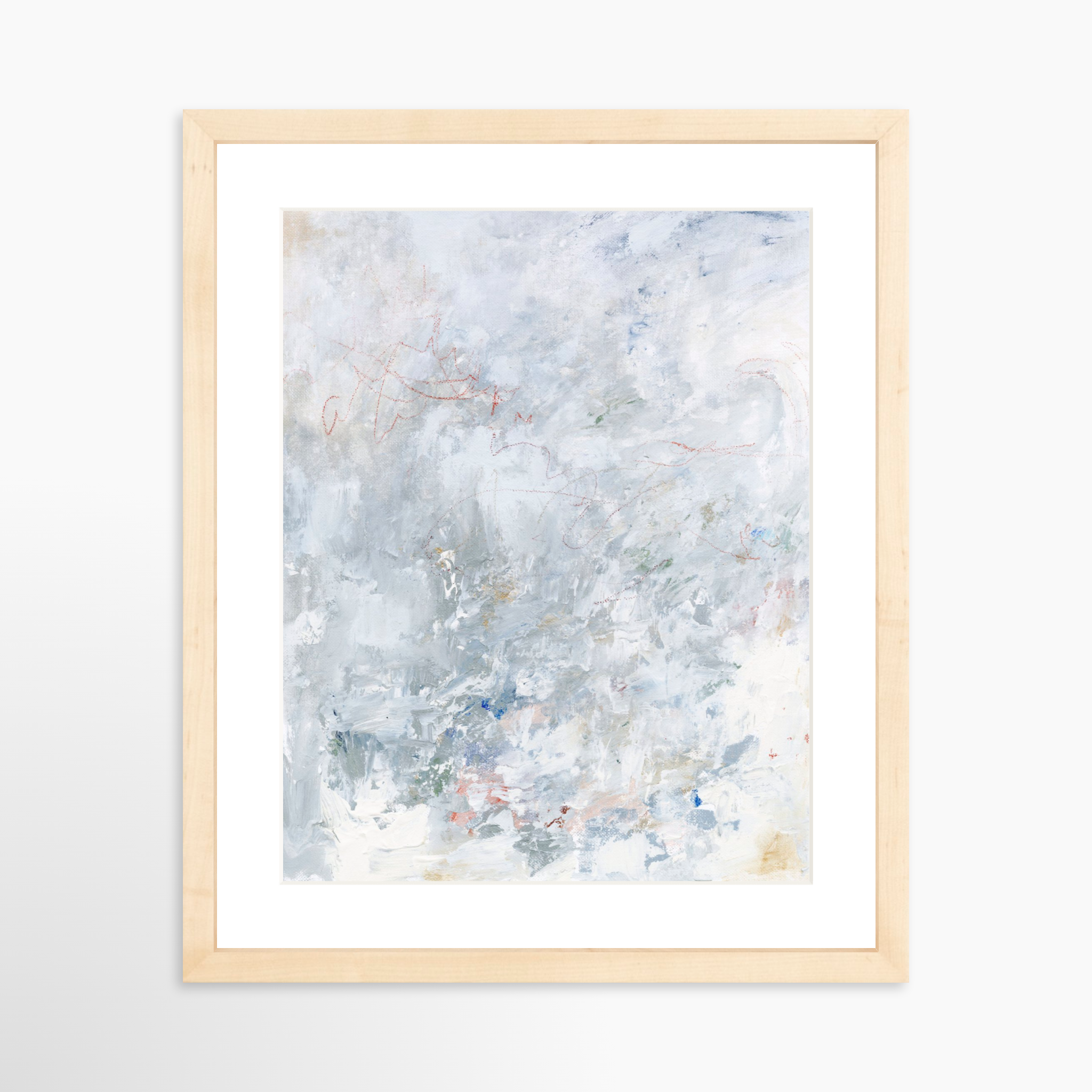 11x14 / Natural Frame + White Mat