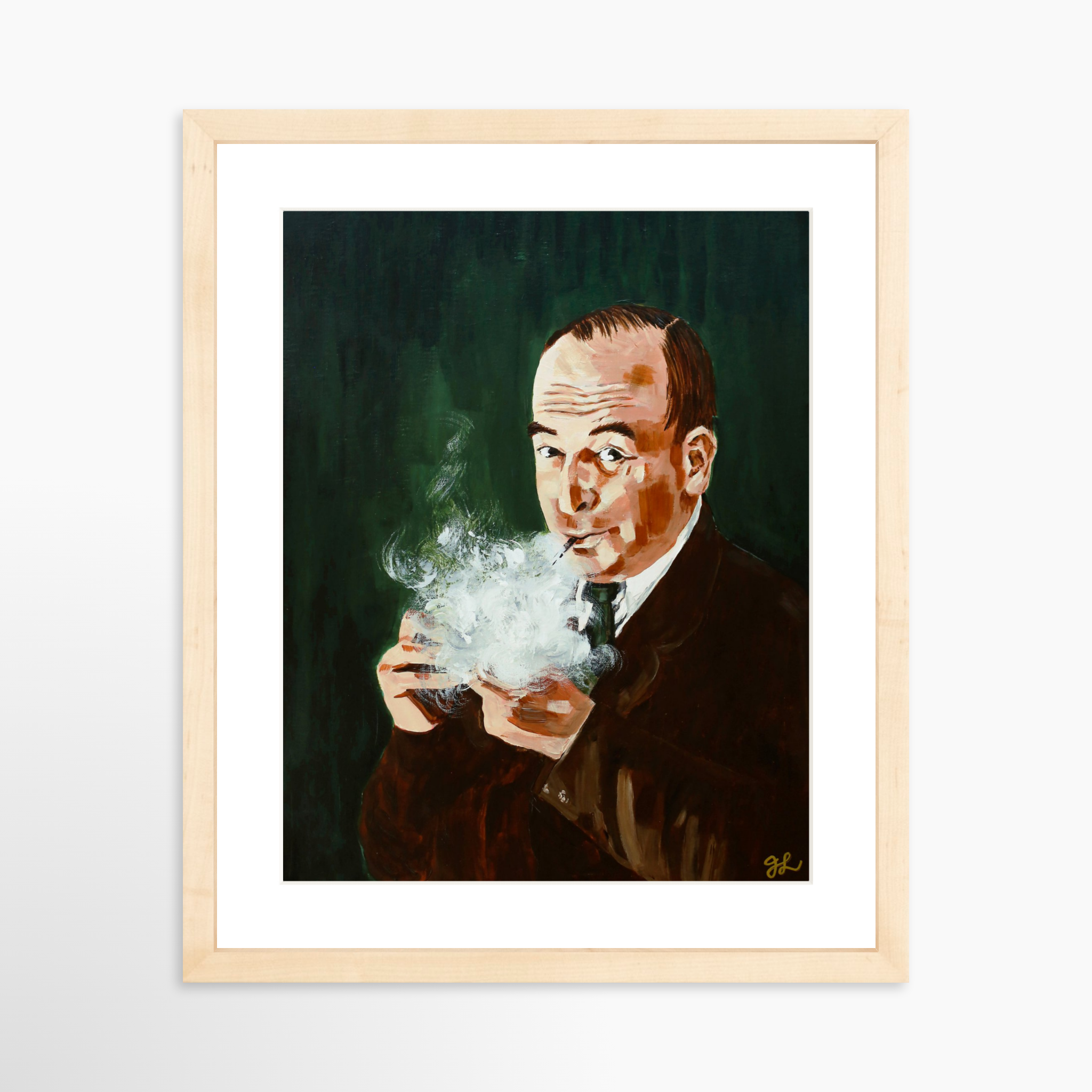 11x14 / Natural Frame + White Mat